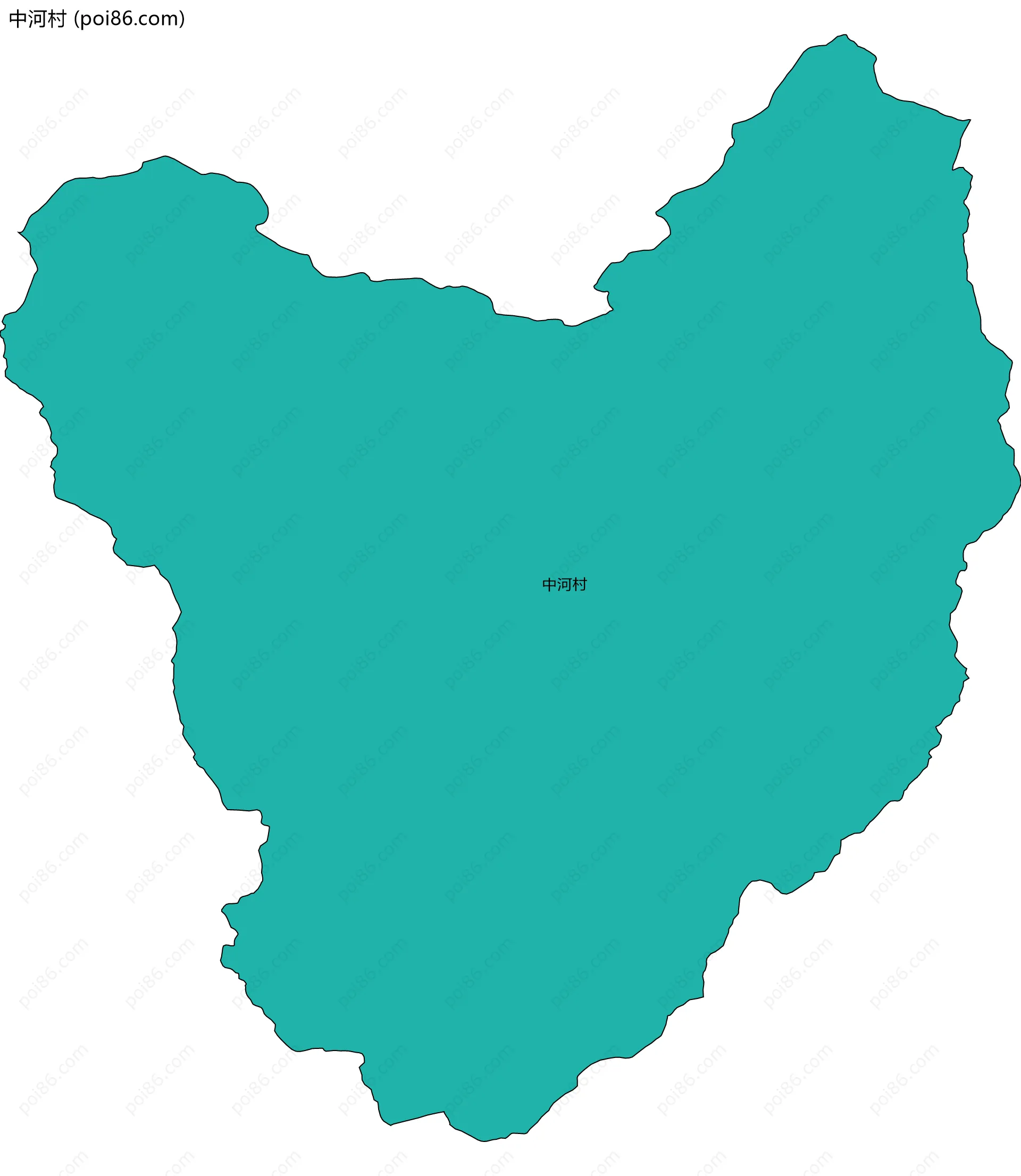 中河村边界地图