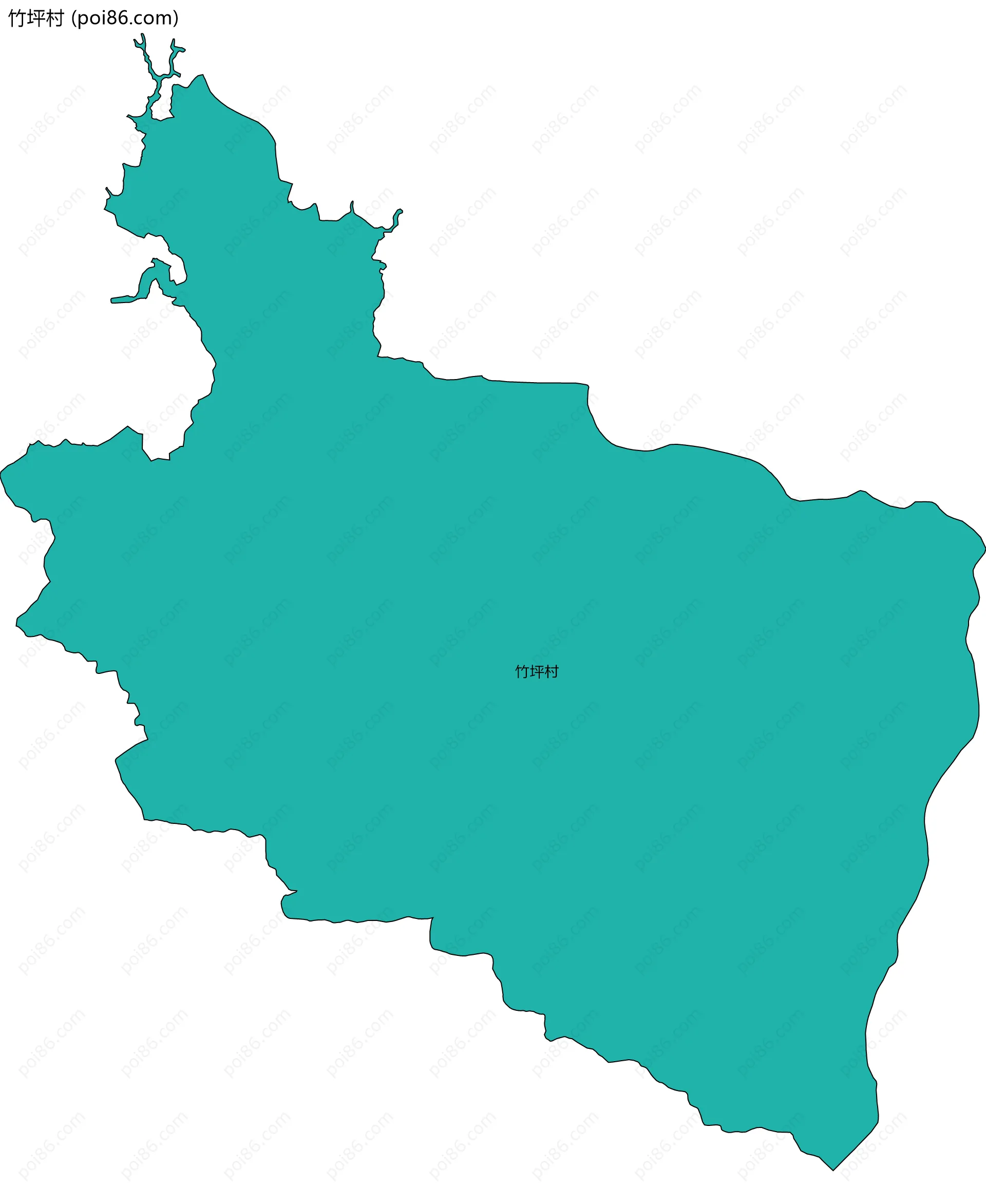 竹坪村边界地图