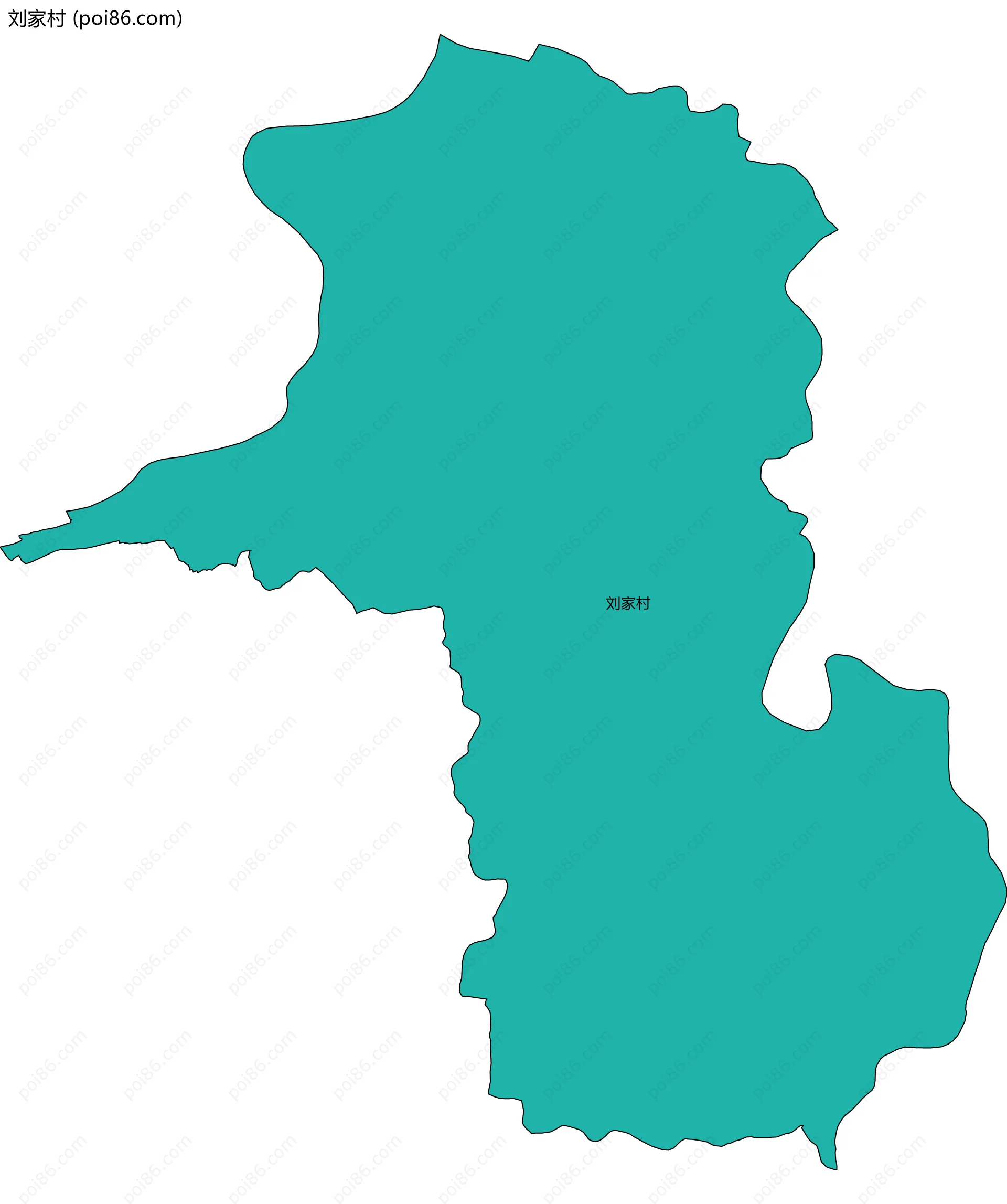 刘家村边界地图