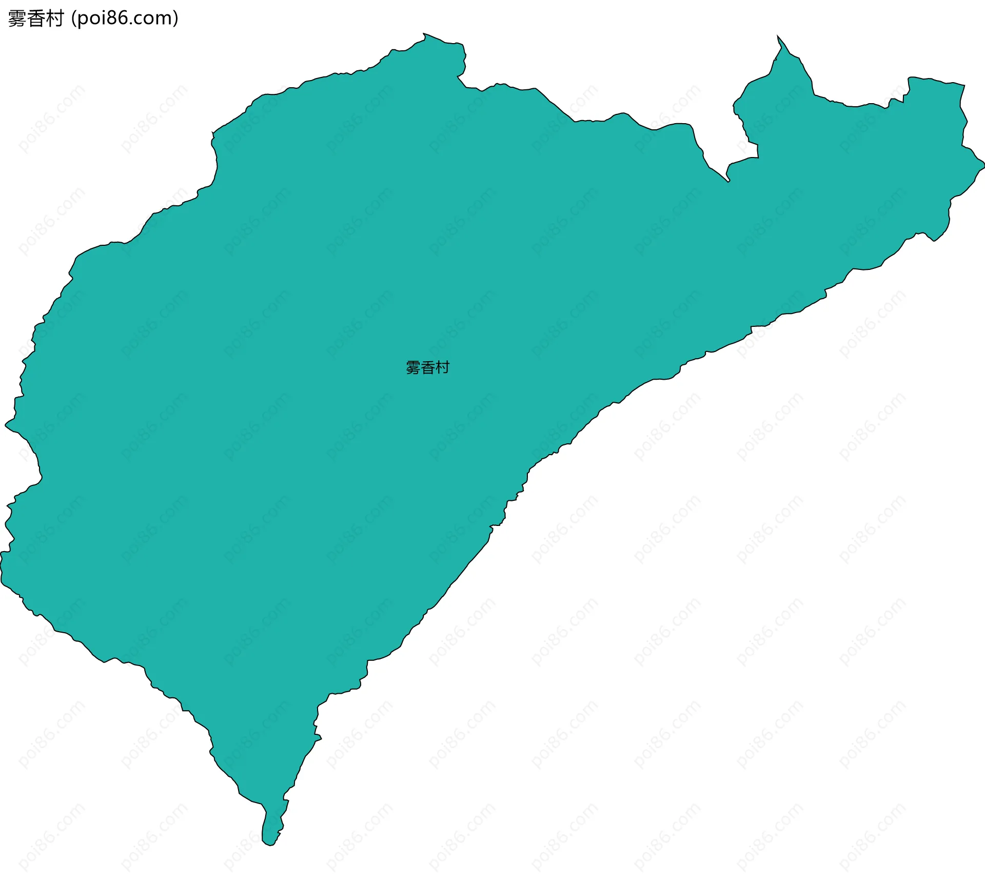 雾香村边界地图