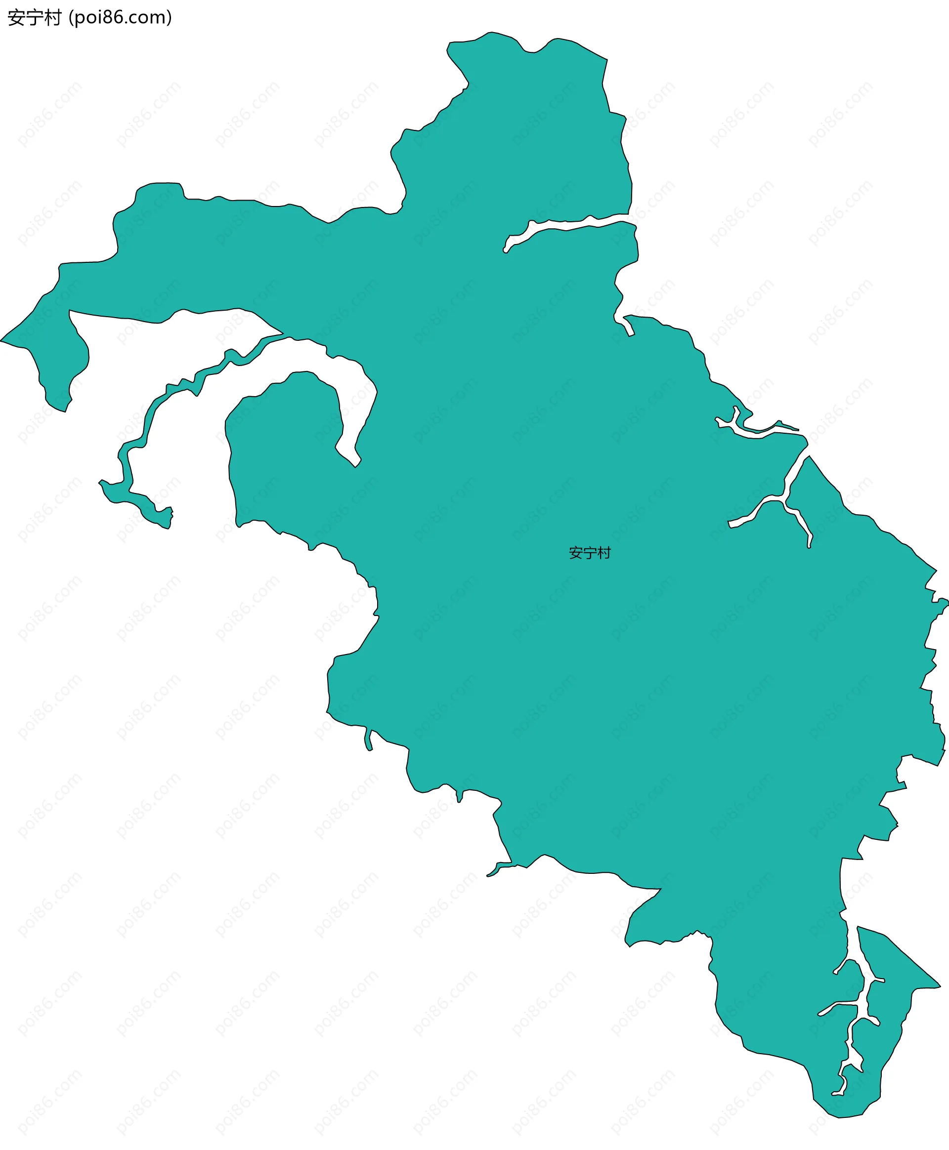 安宁村边界地图