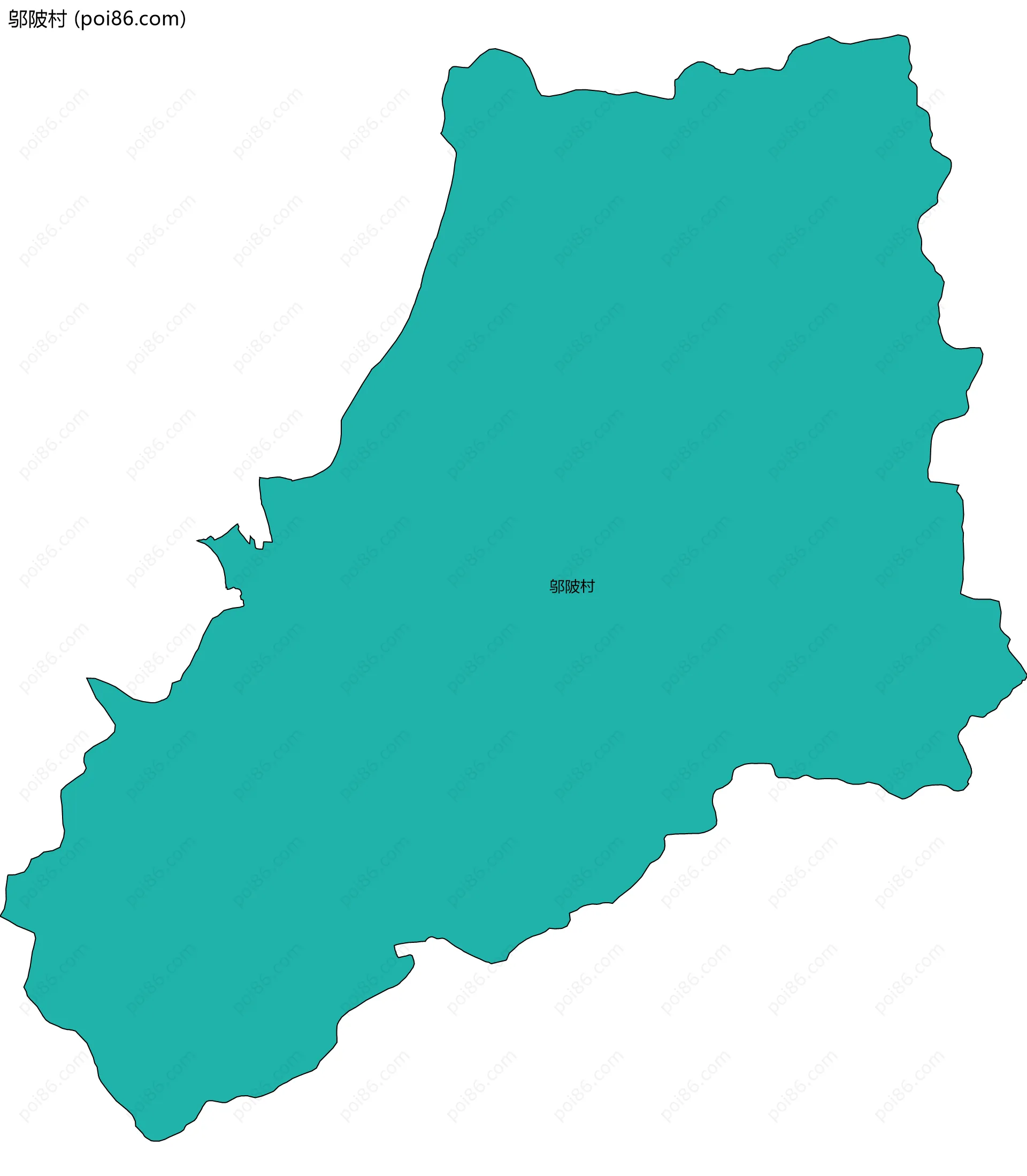 邬陂村边界地图