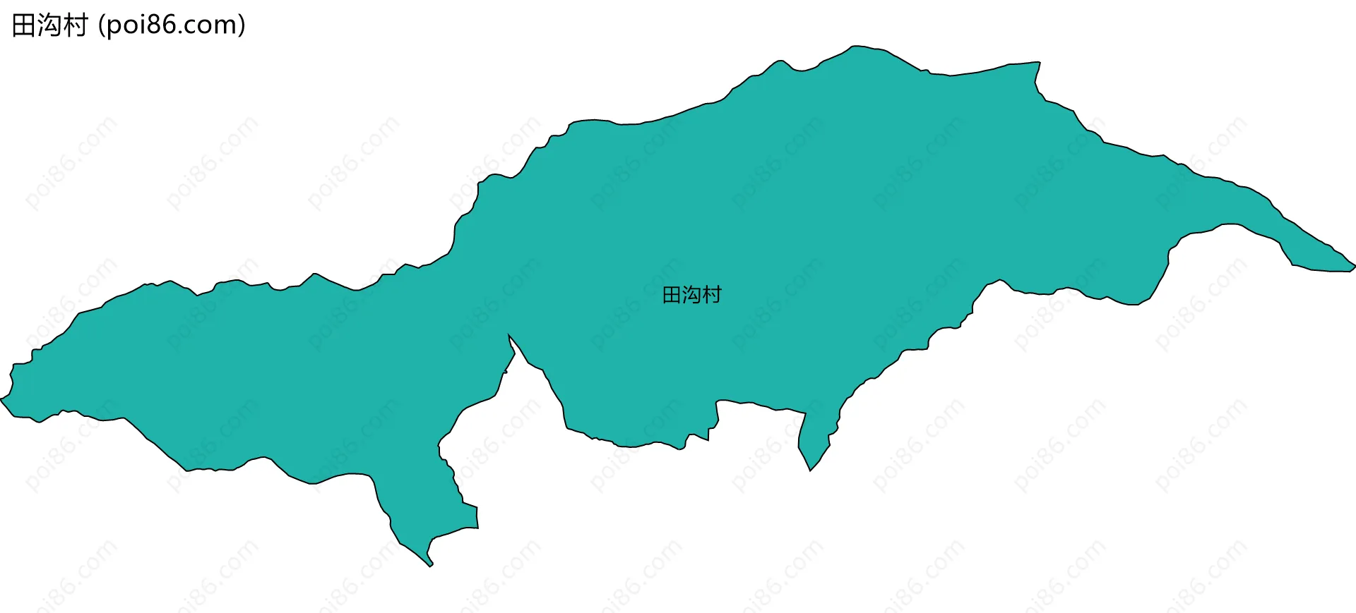 田沟村边界地图