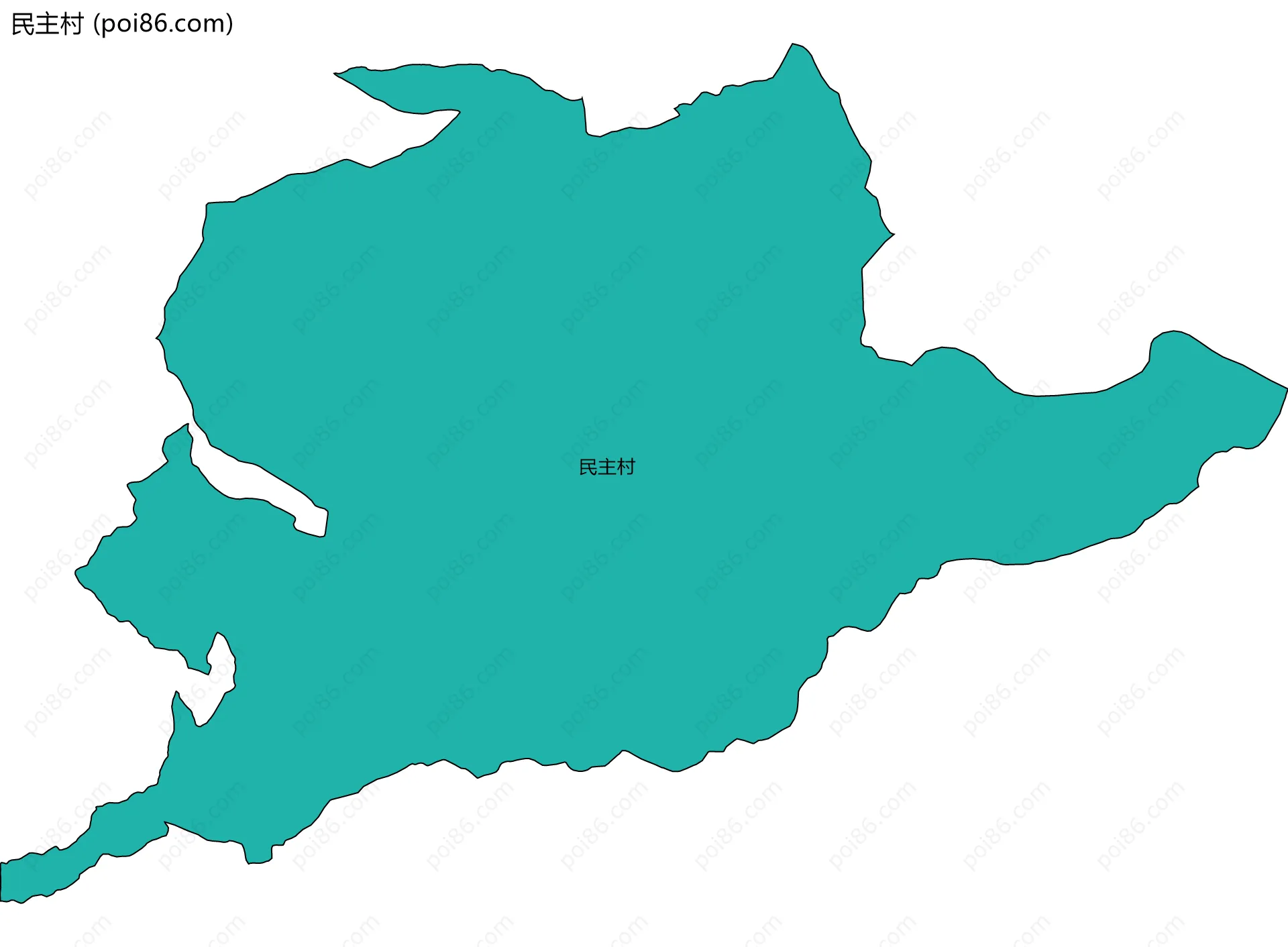 民主村边界地图