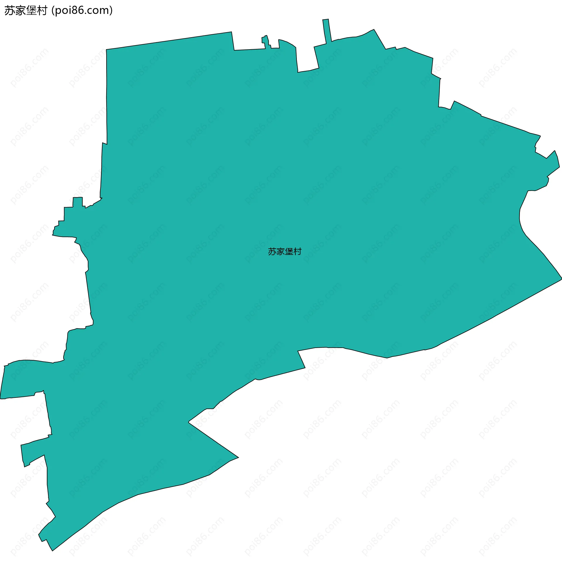苏家堡村边界地图