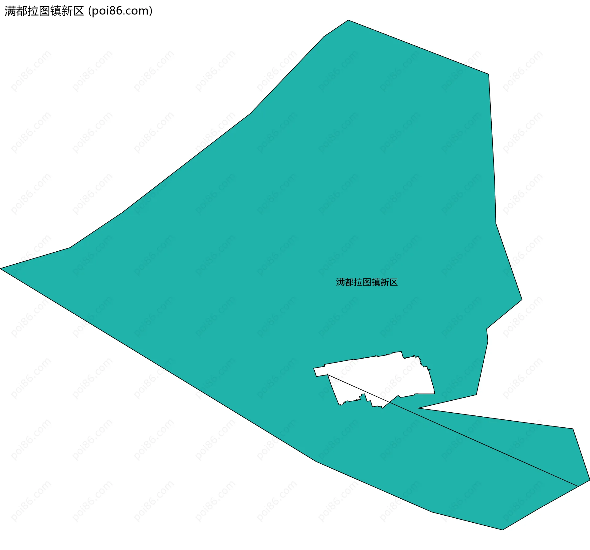 满都拉图镇新区边界地图