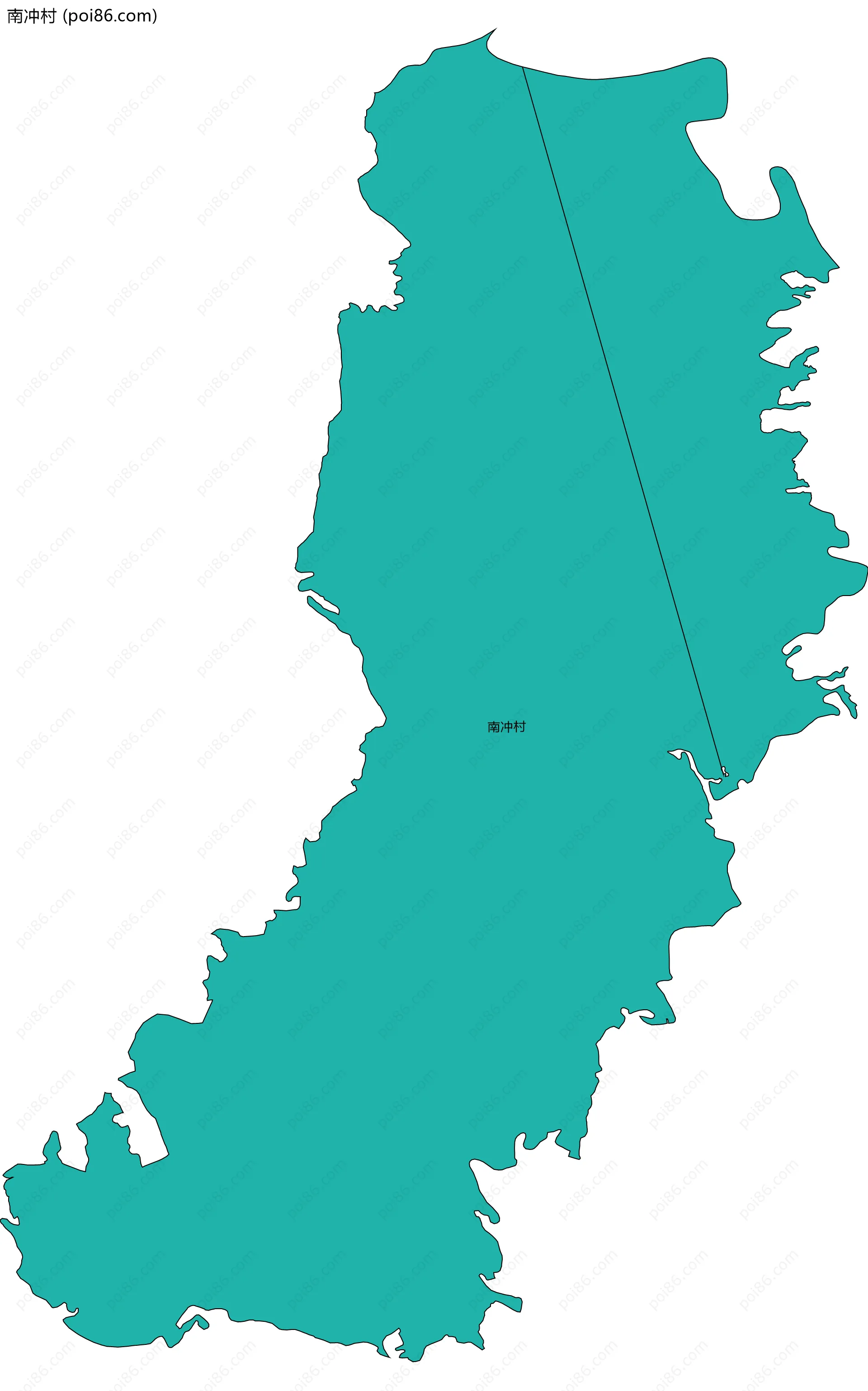 南冲村边界地图