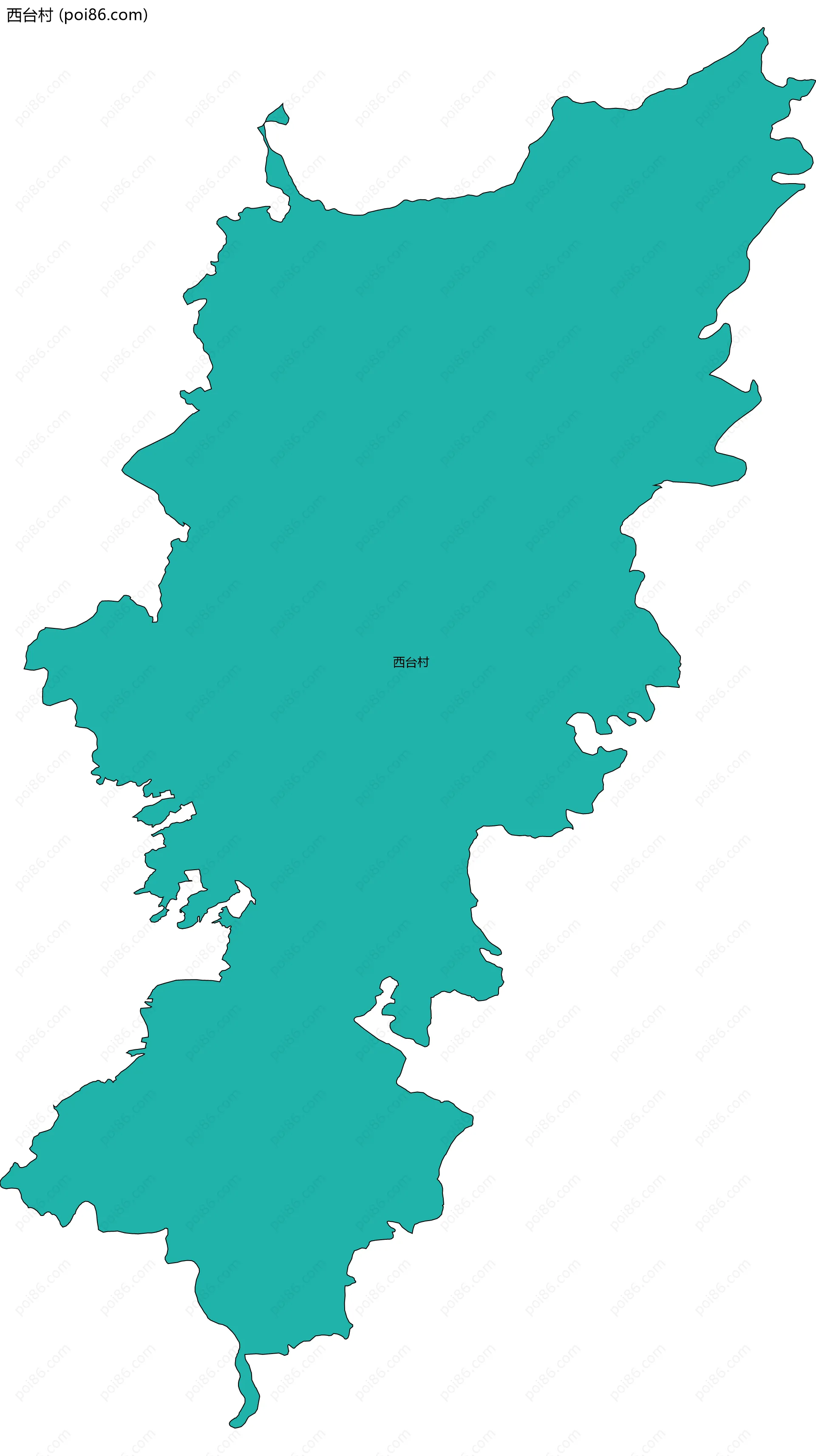 西台村边界地图