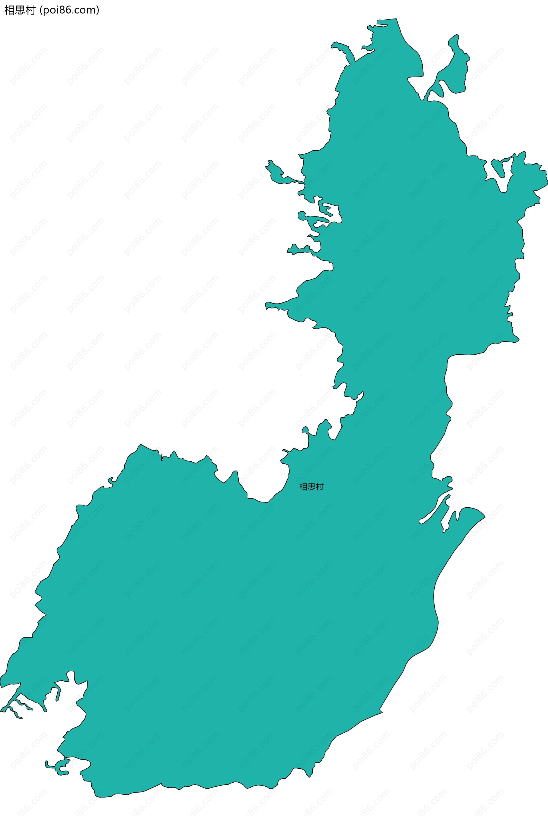 相思村边界地图