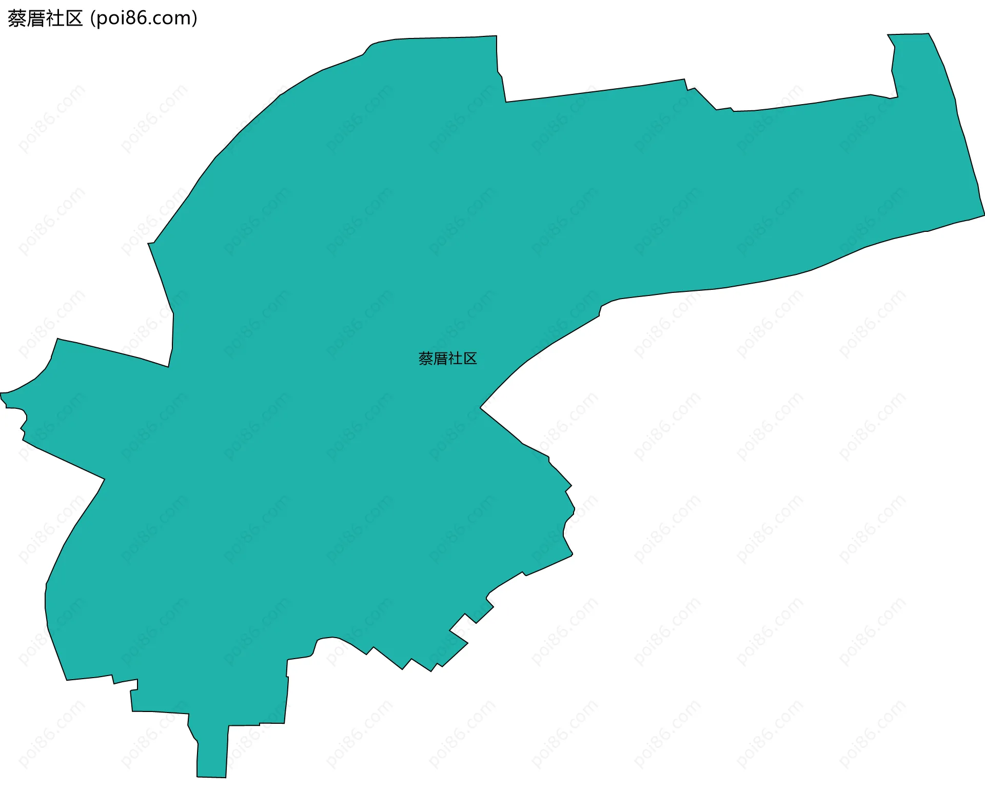 蔡厝社区边界地图