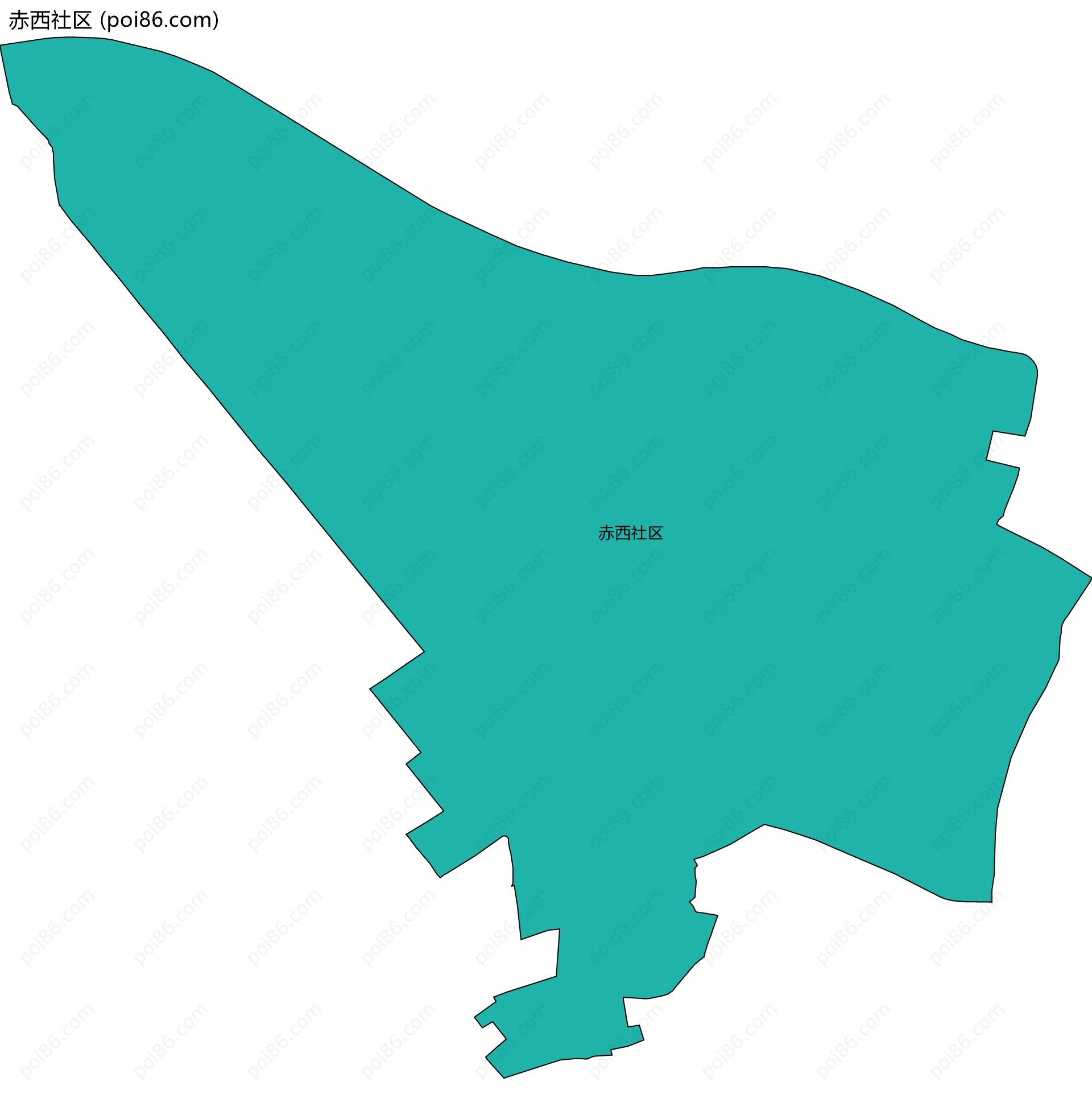 赤西社区边界地图