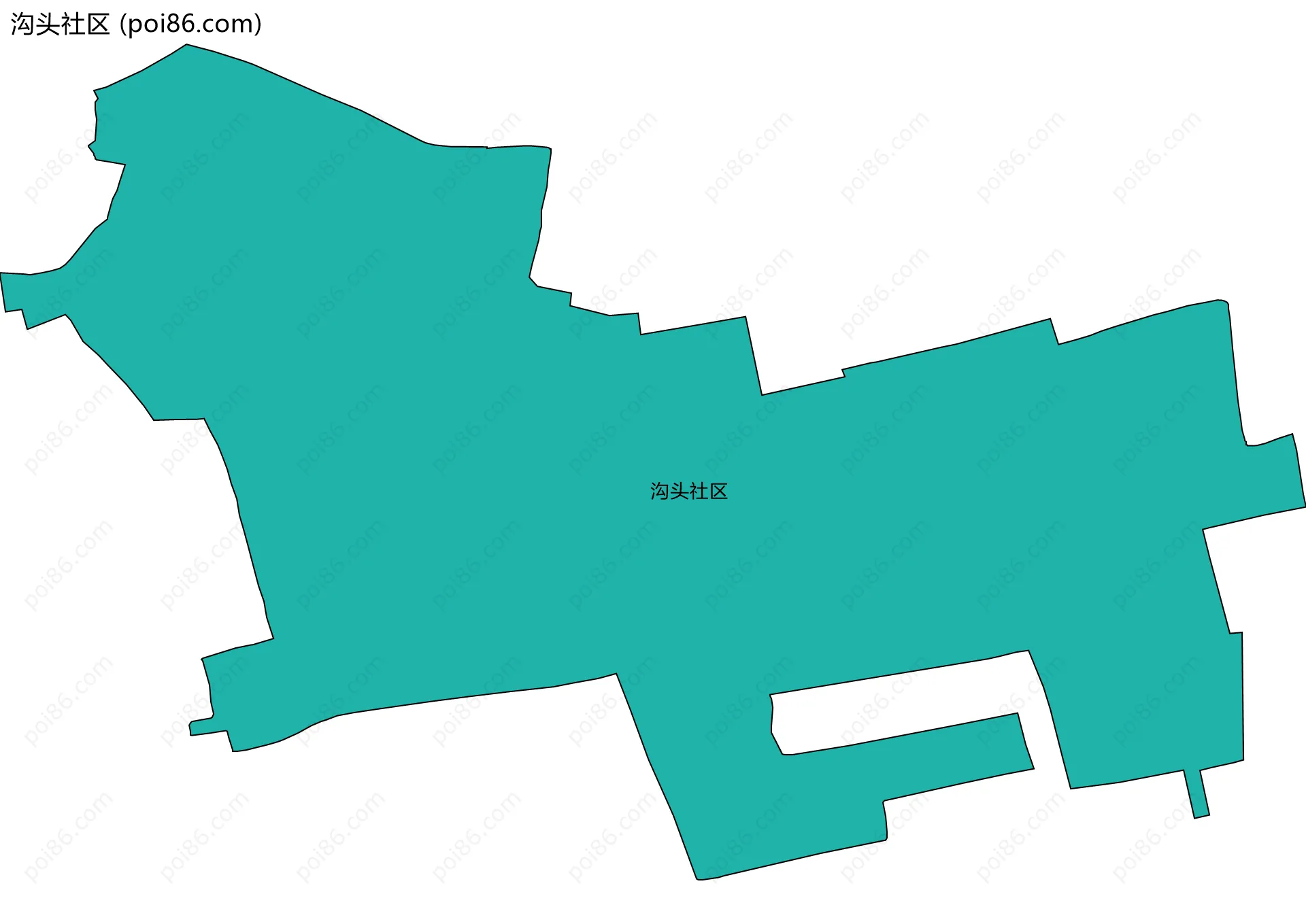 沟头社区边界地图