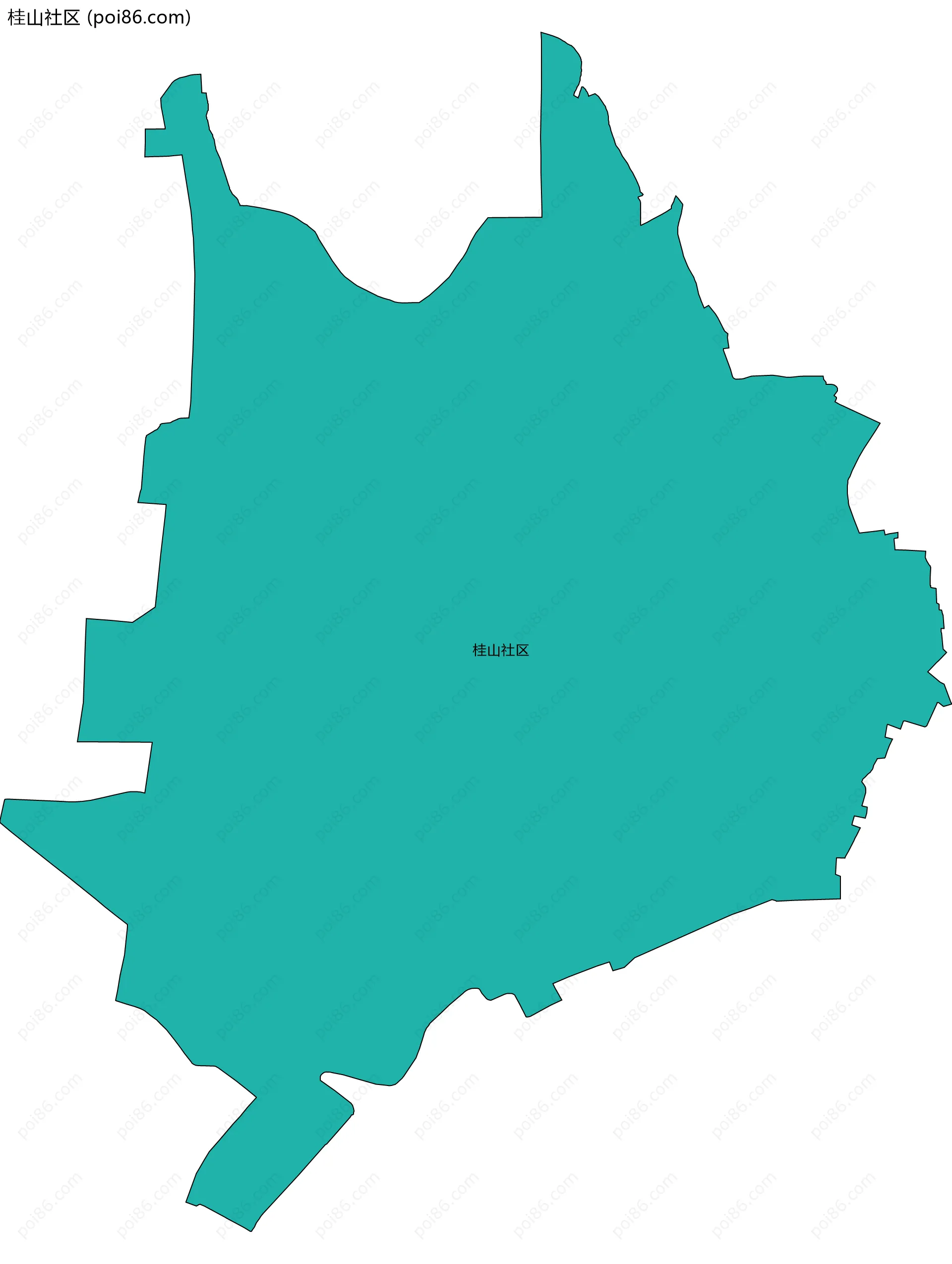 桂山社区边界地图
