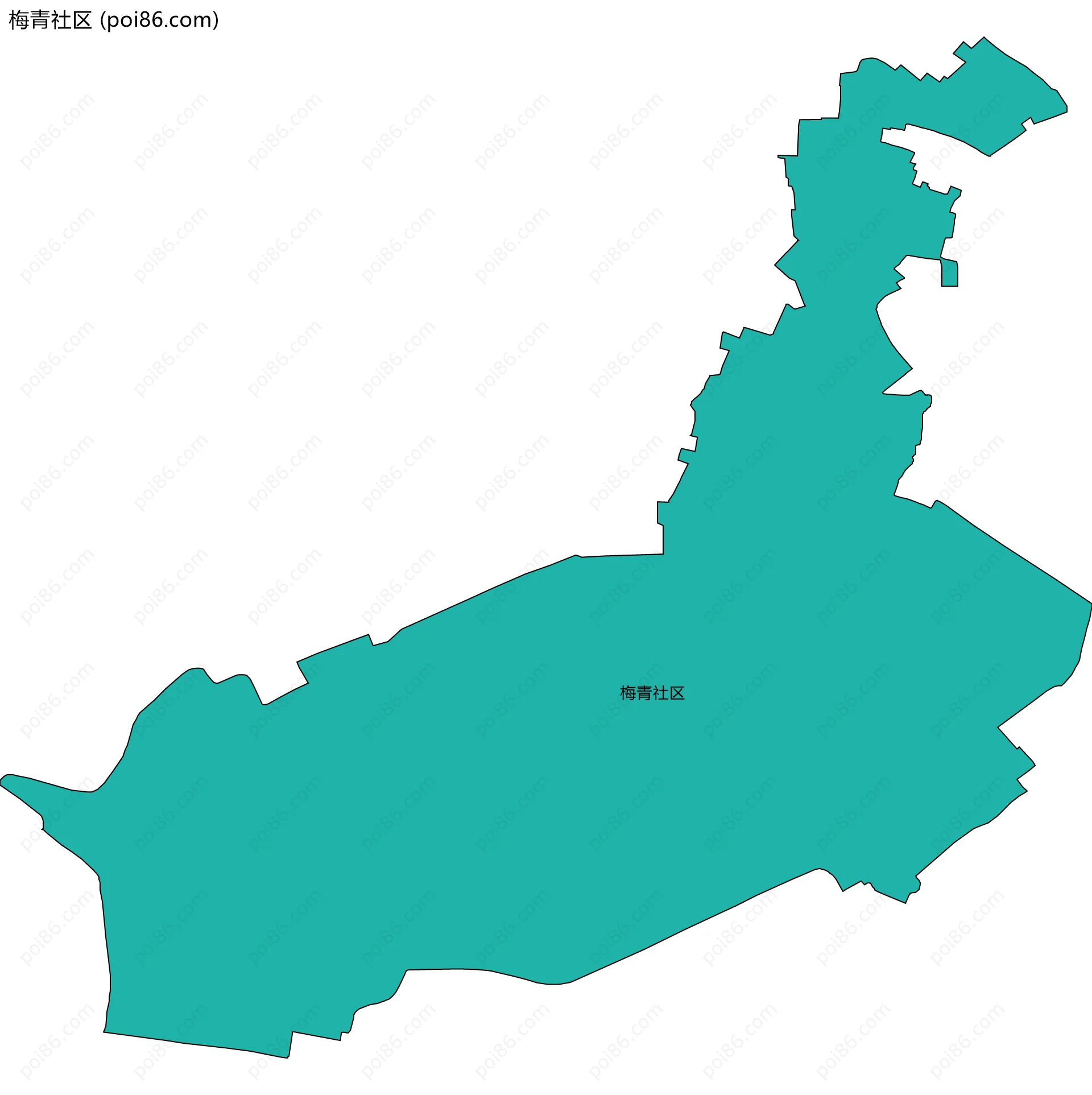 梅青社区边界地图