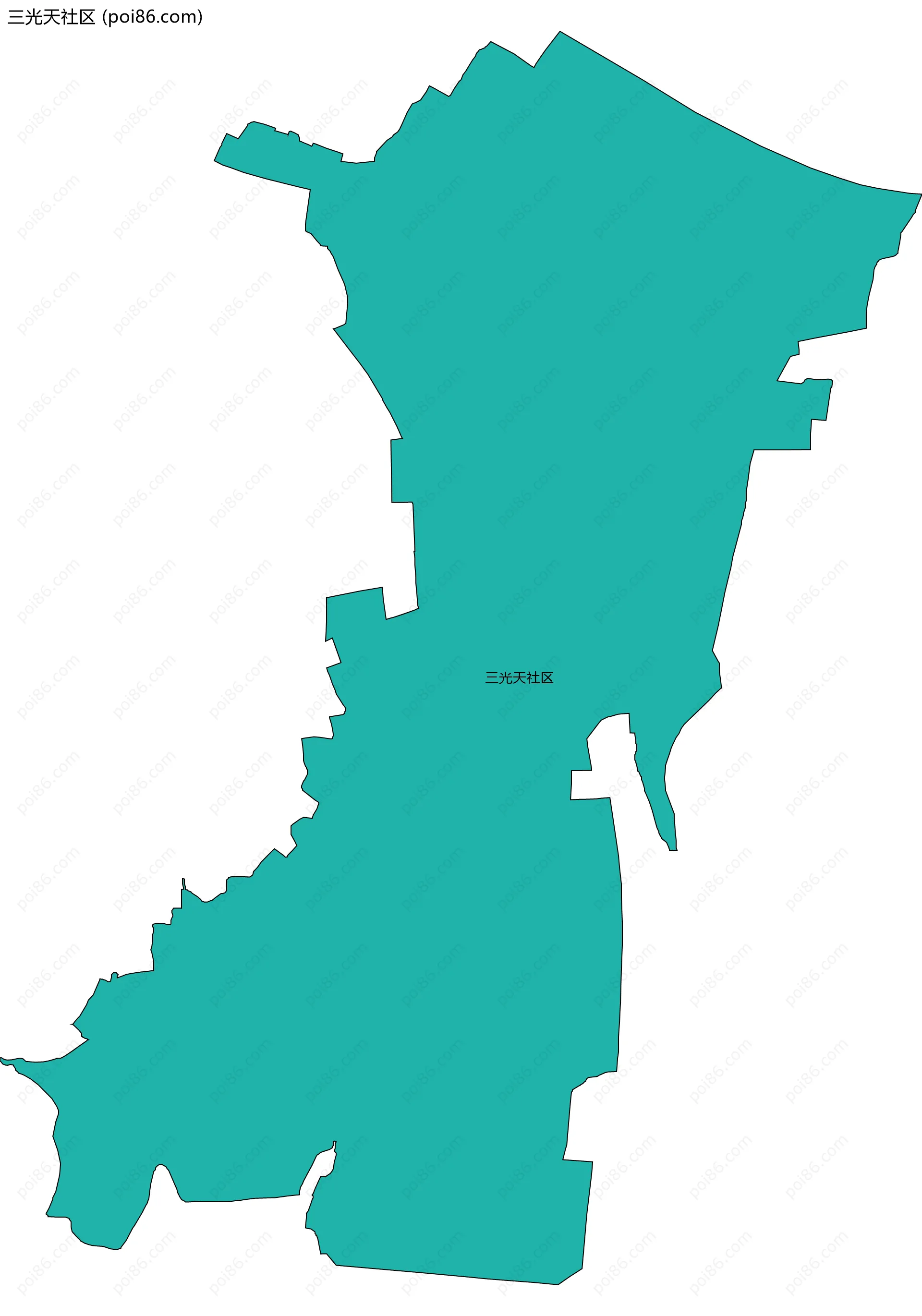 三光天社区边界地图