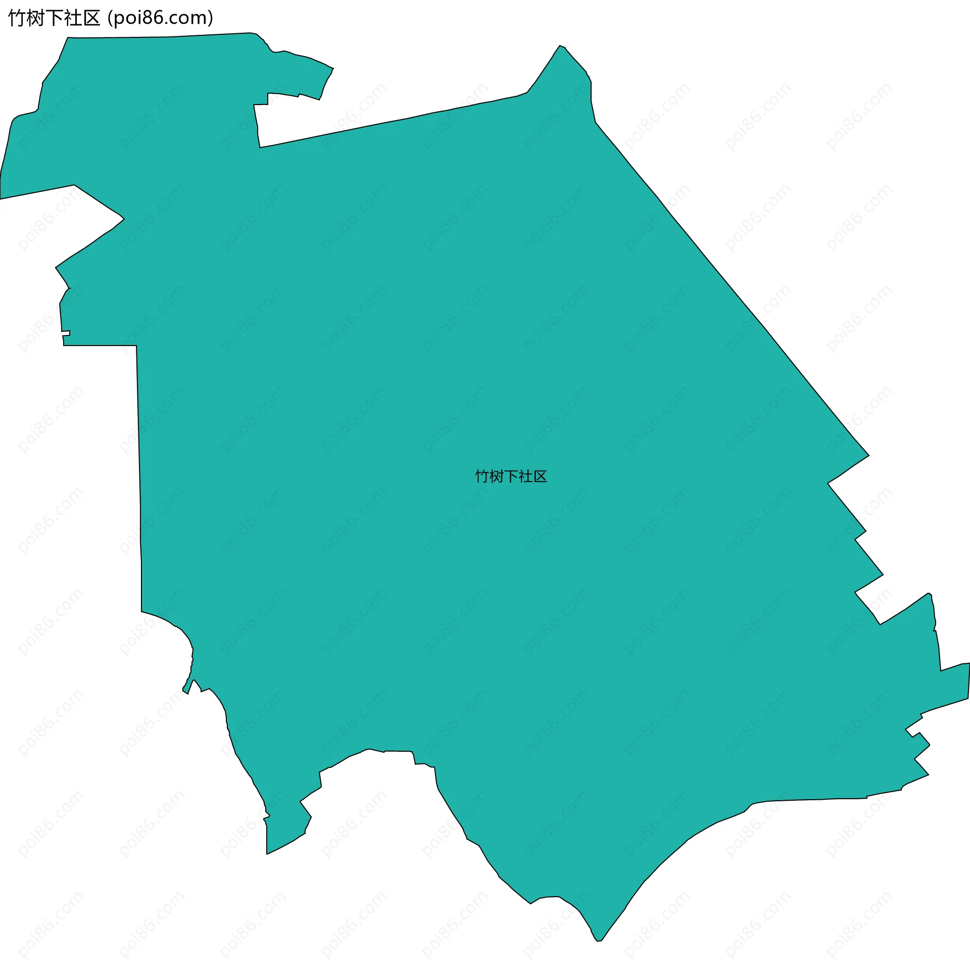 竹树下社区边界地图