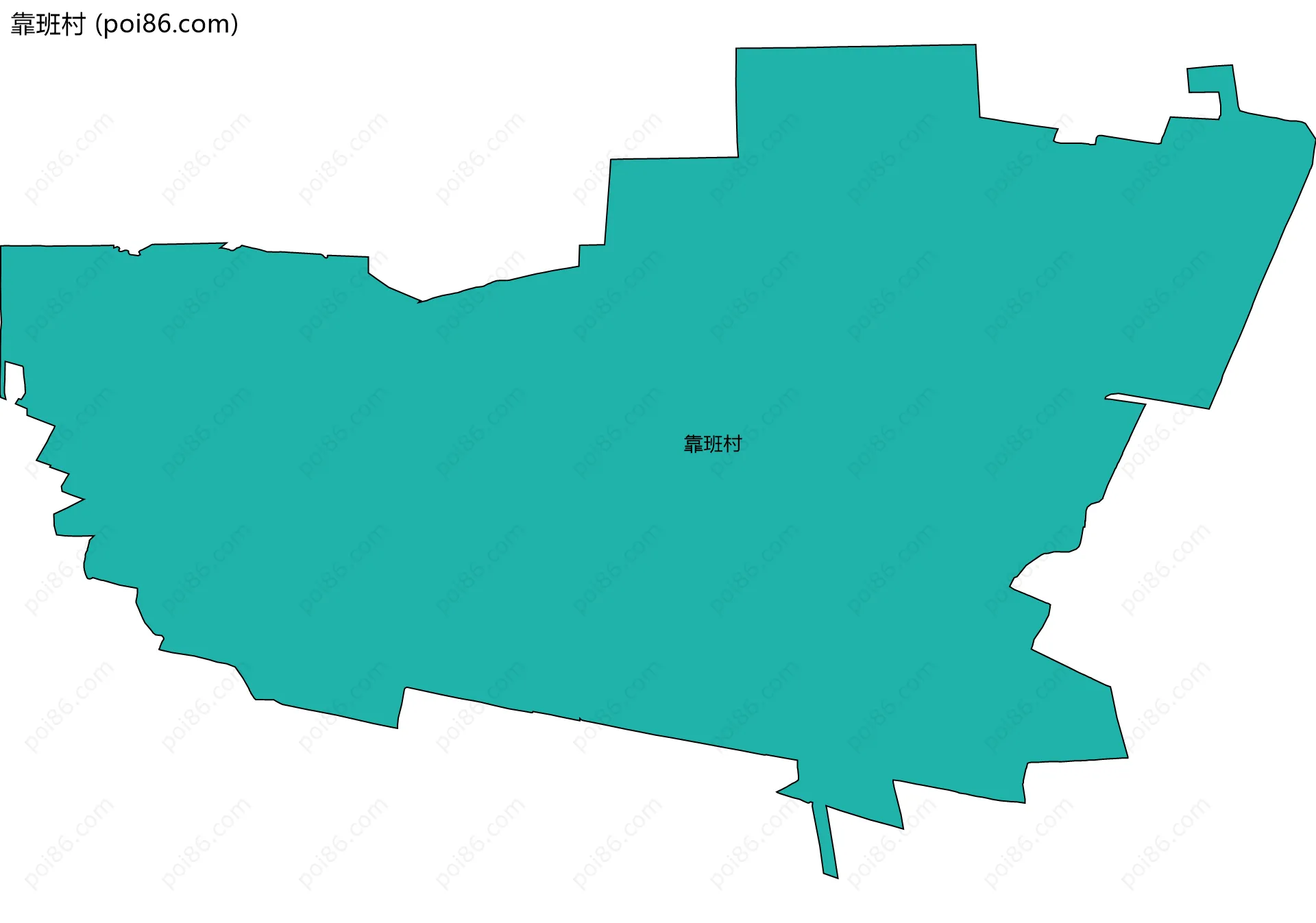 靠班村边界地图