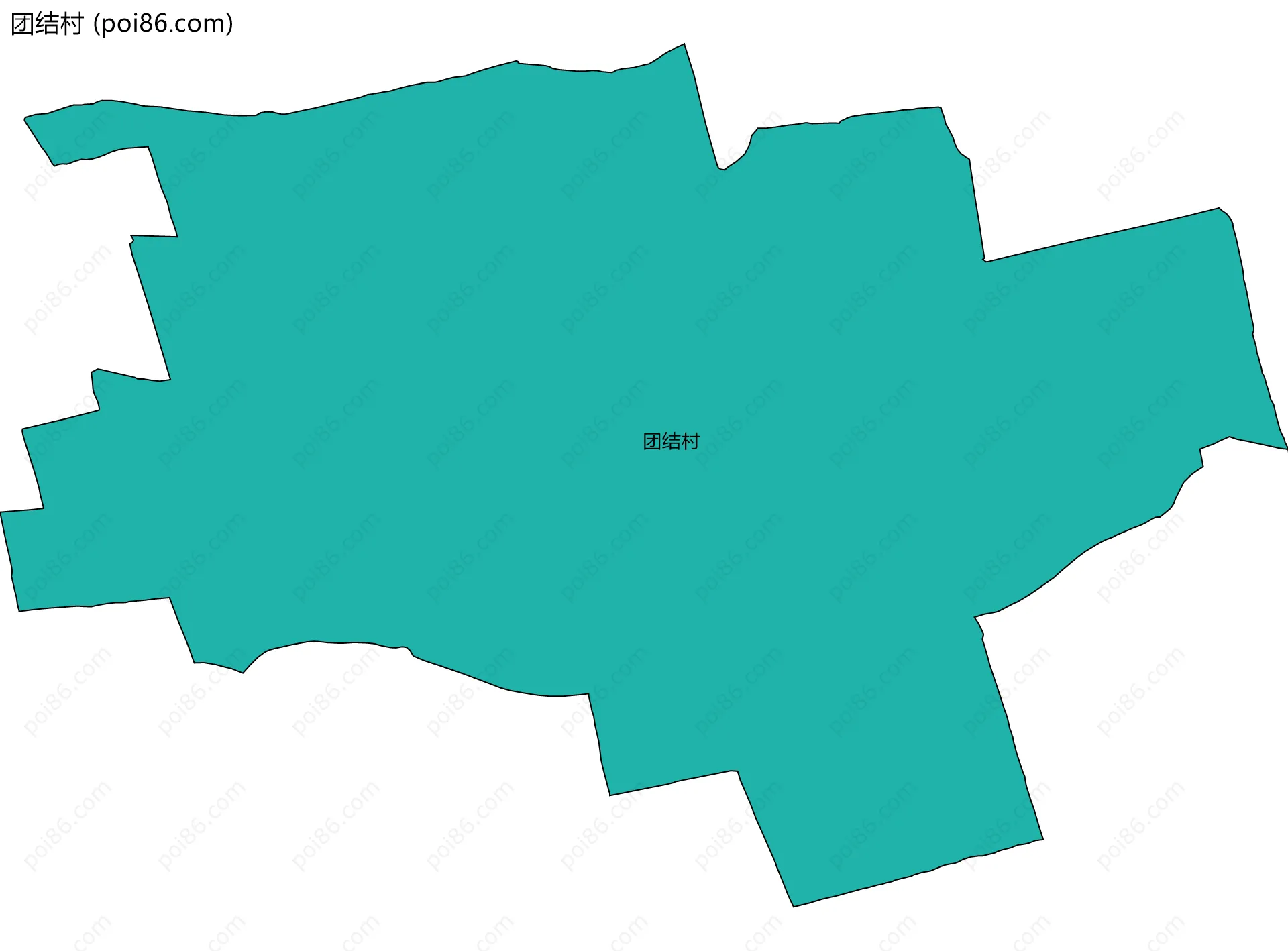 团结村边界地图