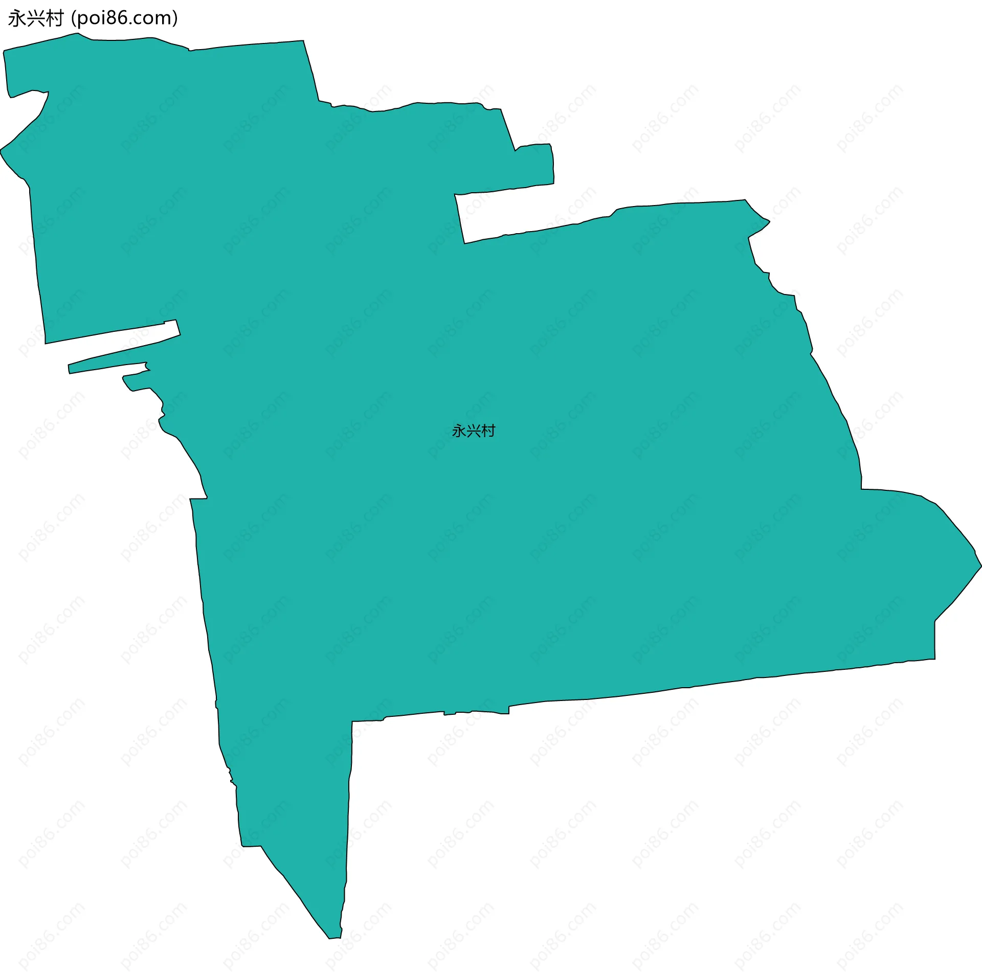 永兴村边界地图