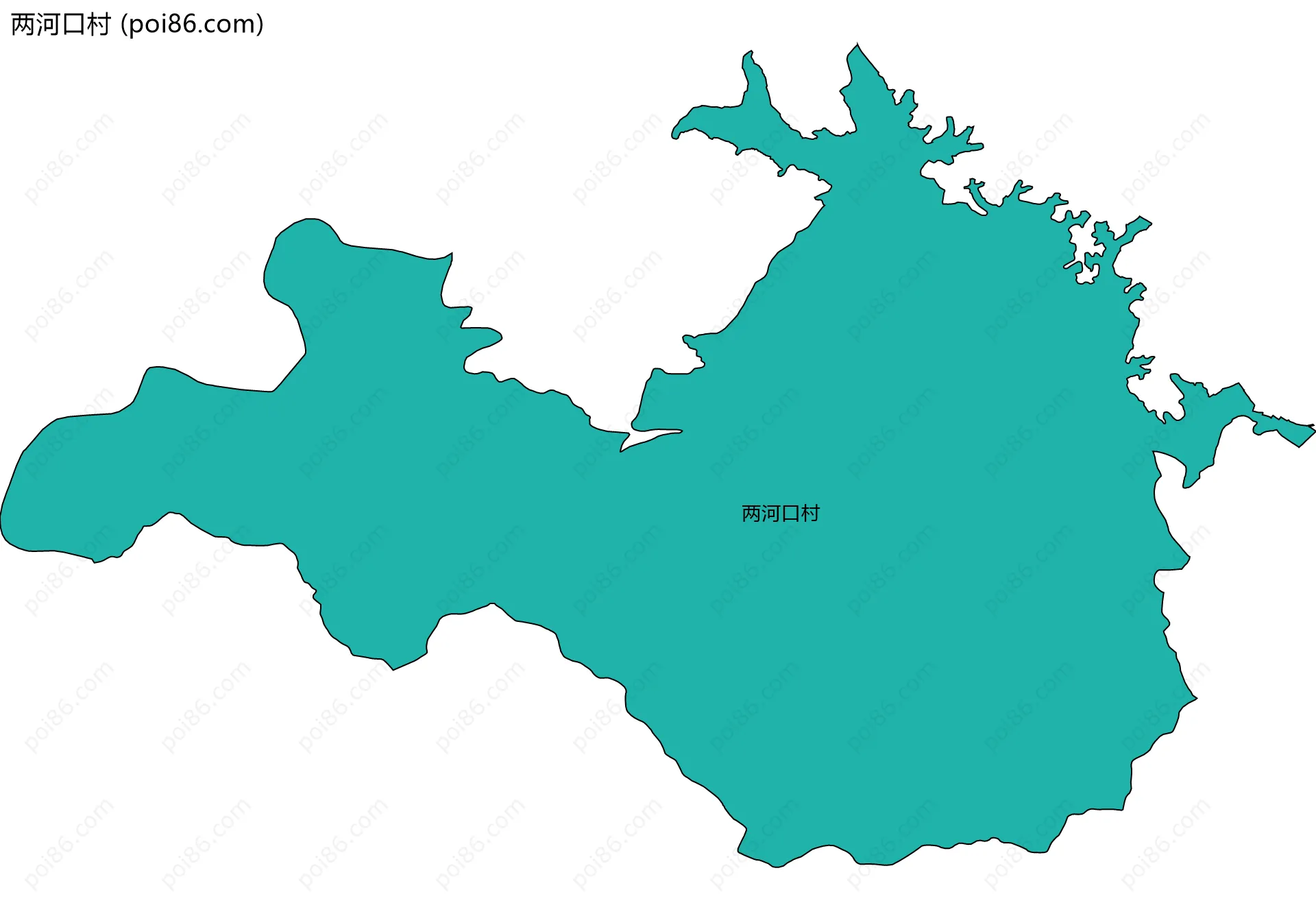 两河口村边界地图