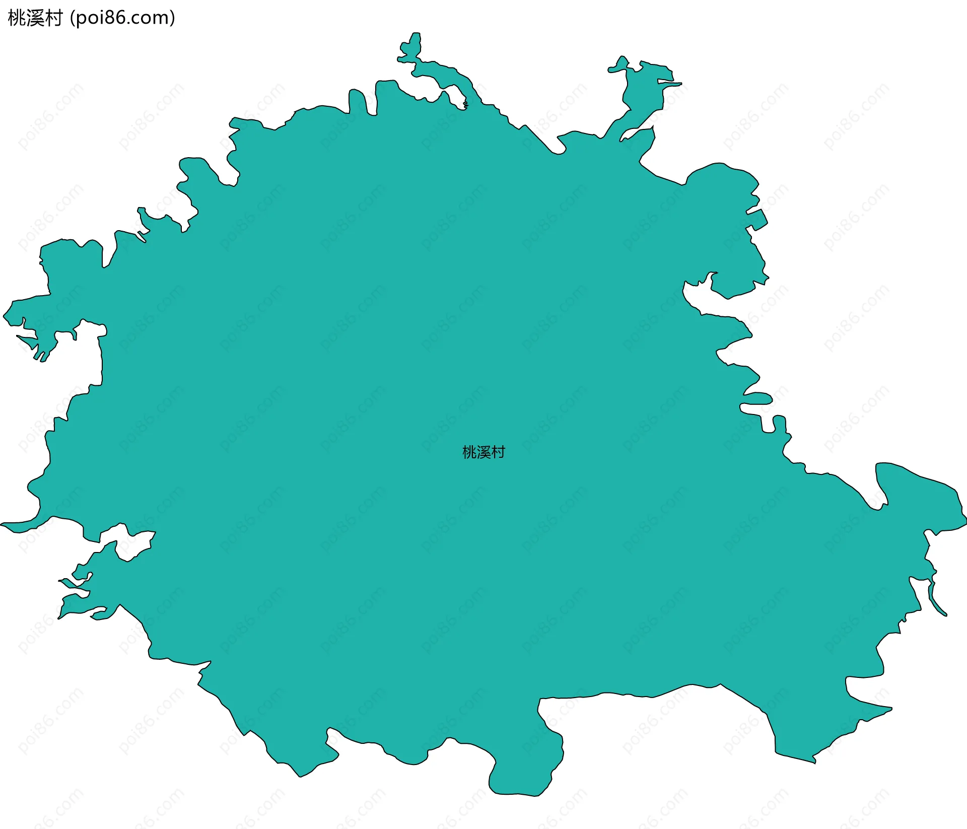 桃溪村边界地图