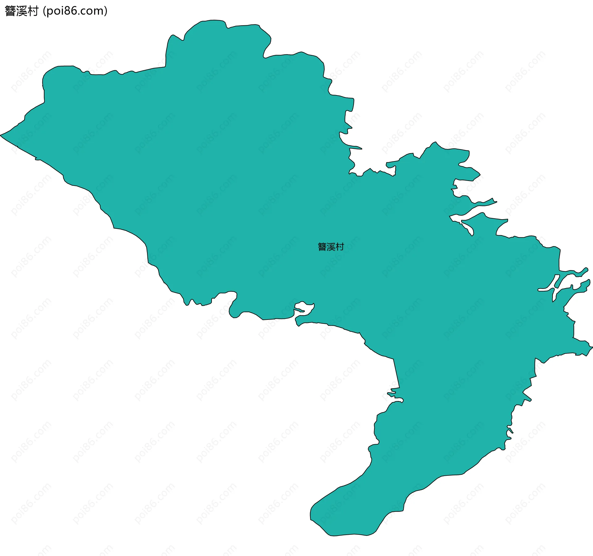 簪溪村边界地图