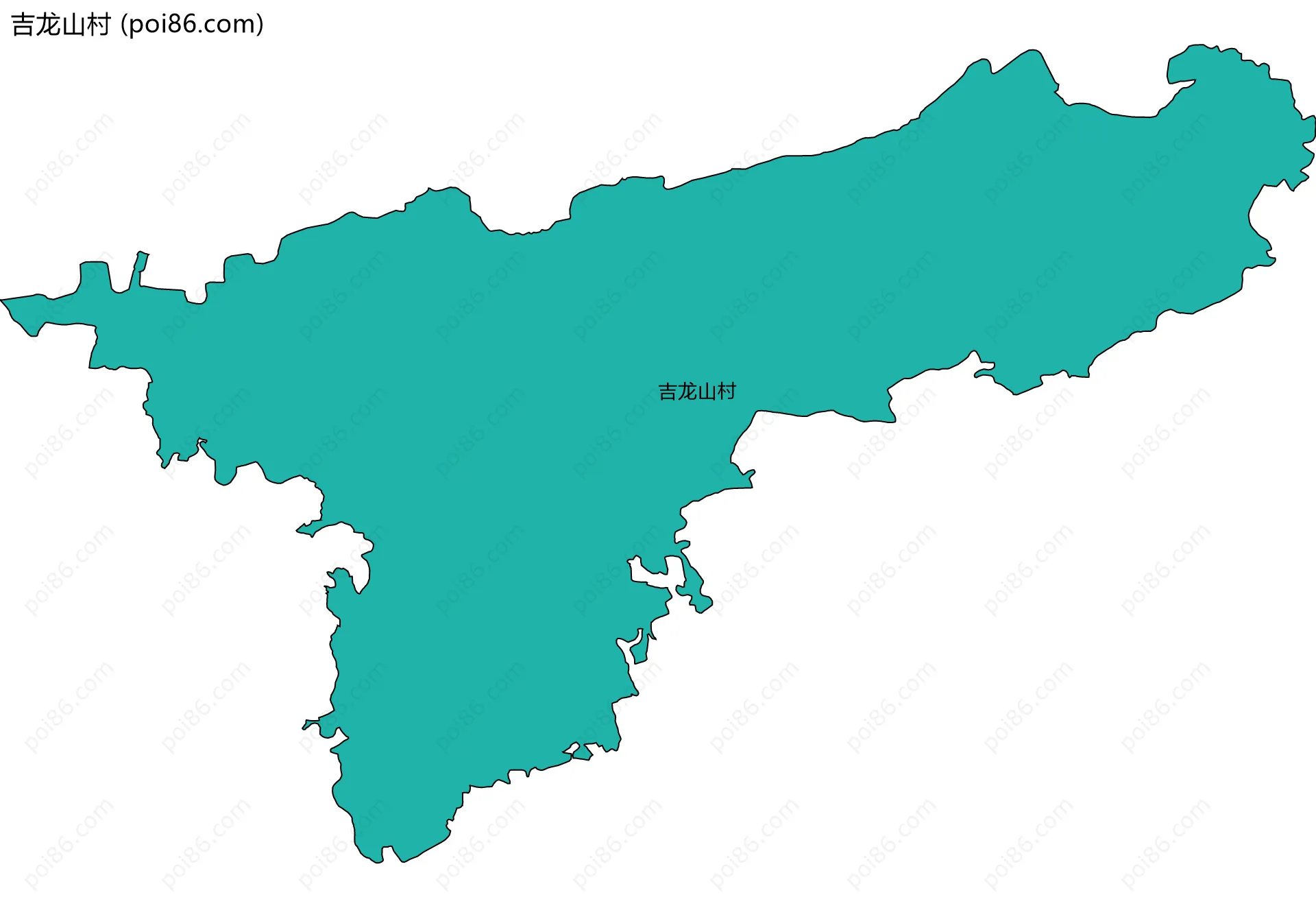 吉龙山村边界地图