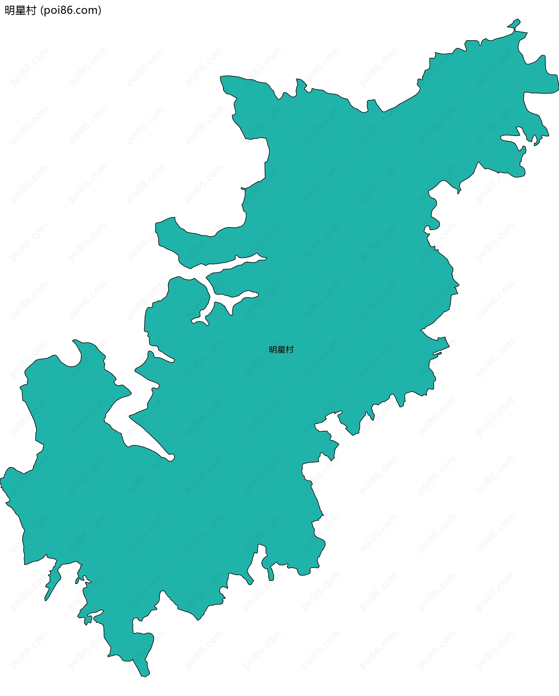 明星村边界地图