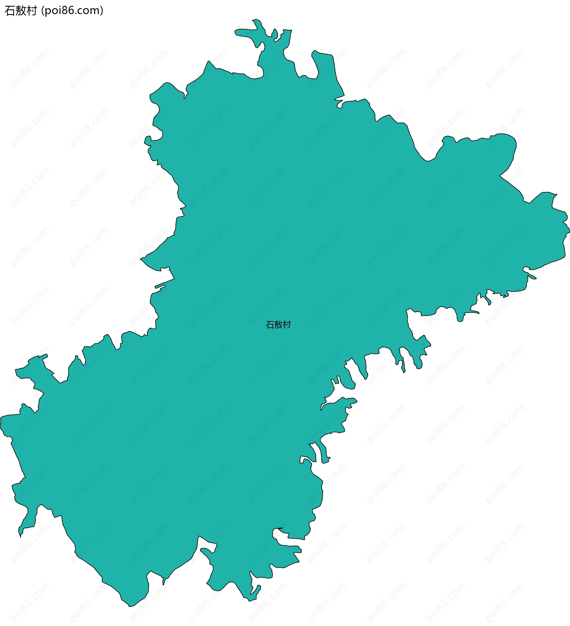 石敖村边界地图