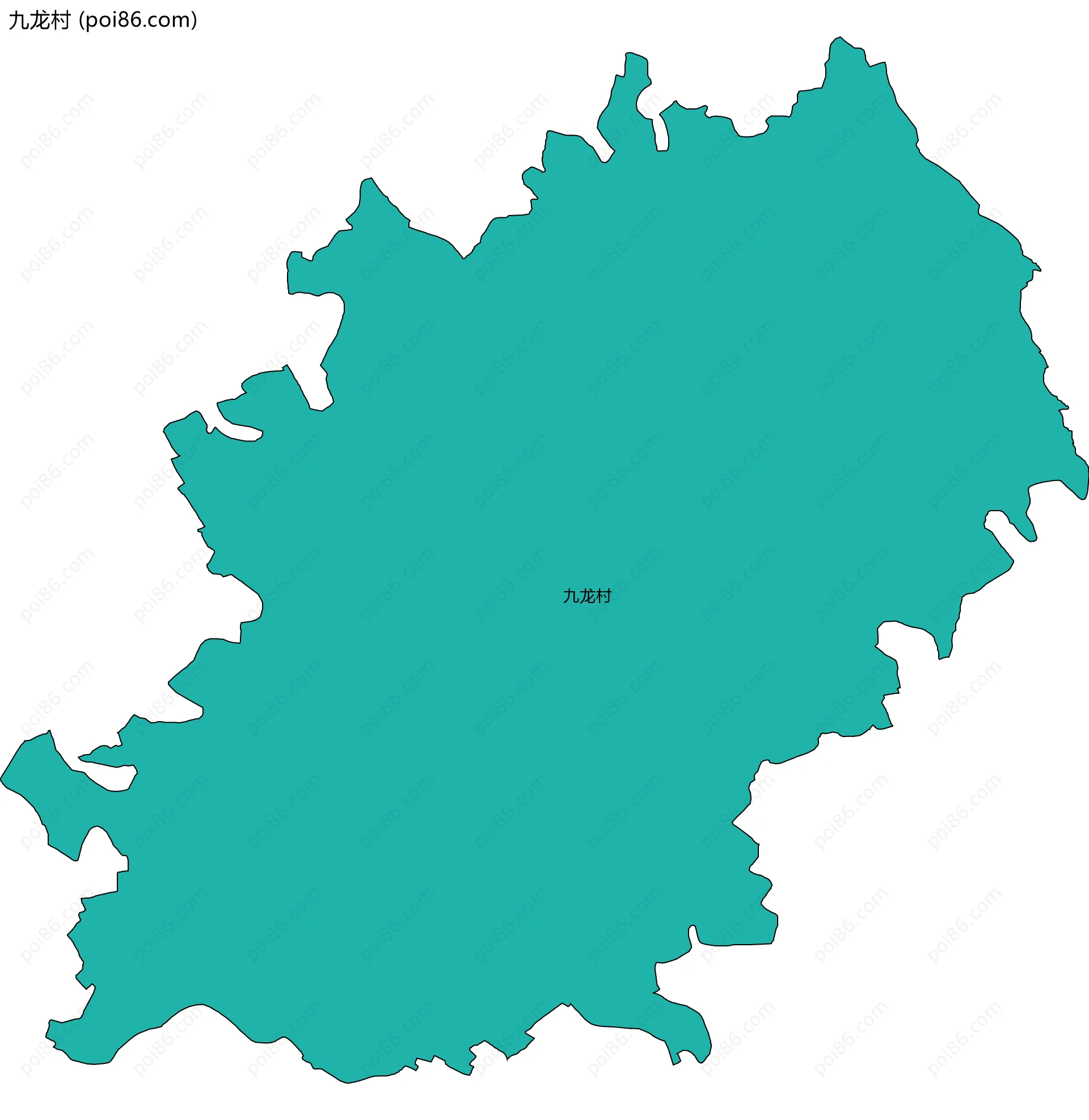 九龙村边界地图