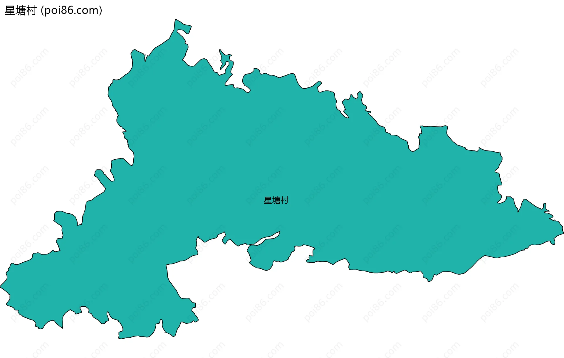 星塘村边界地图