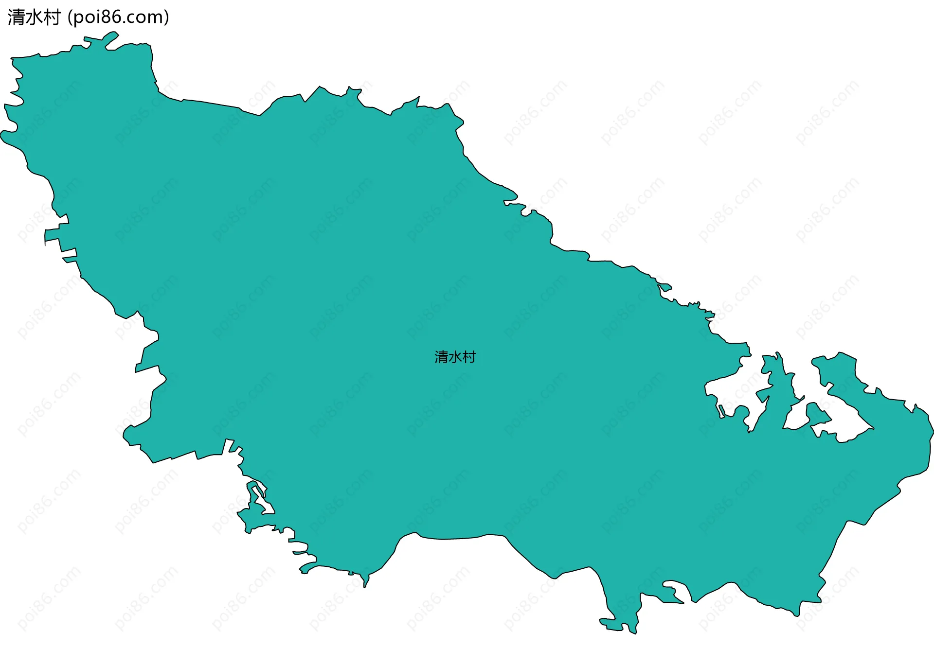 清水村边界地图