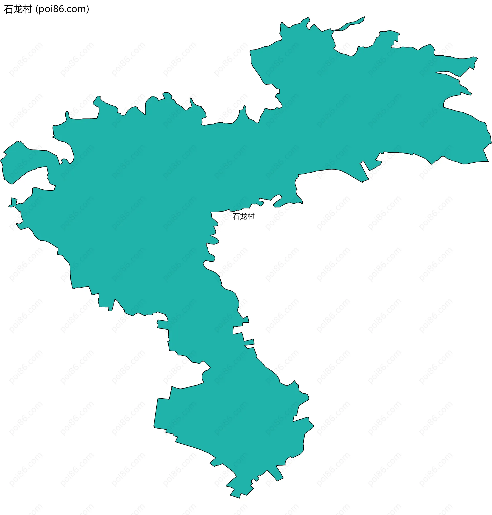 石龙村边界地图