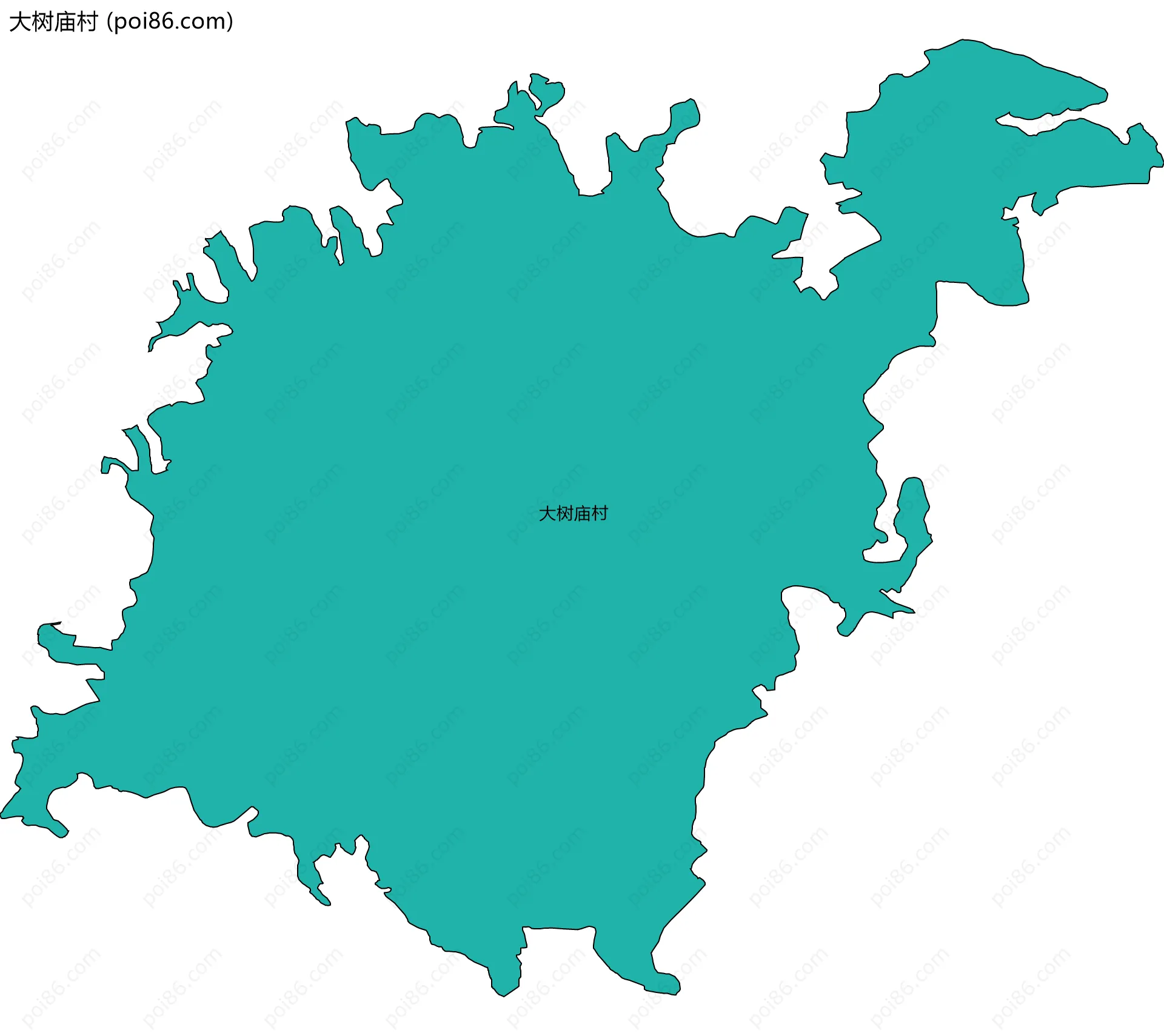 大树庙村边界地图