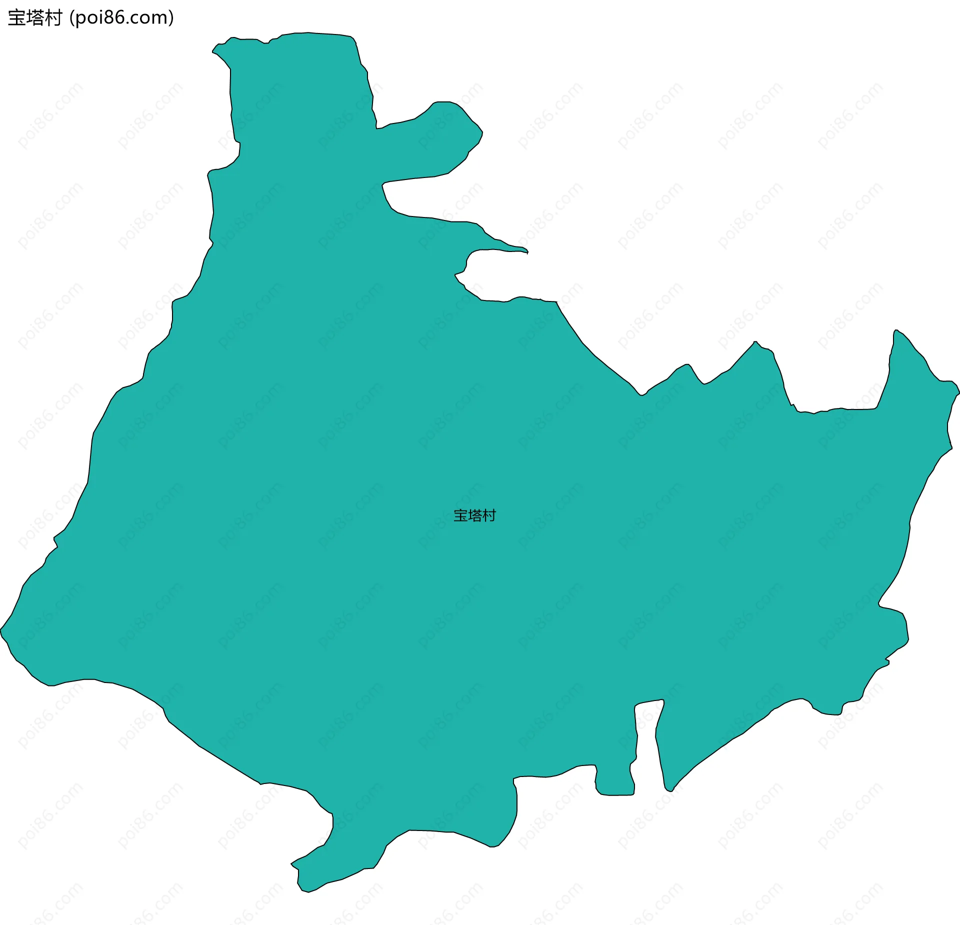 宝塔村边界地图