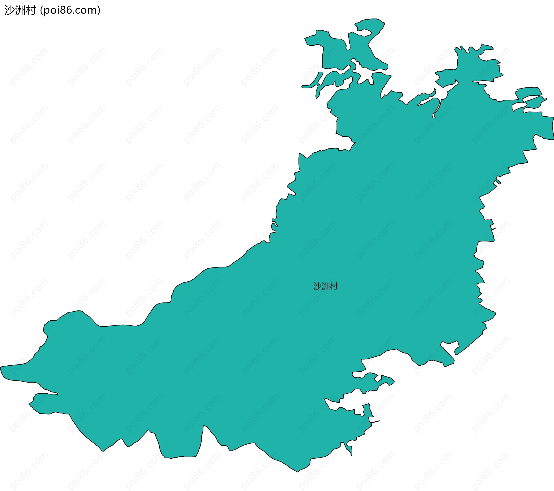 沙洲村边界地图