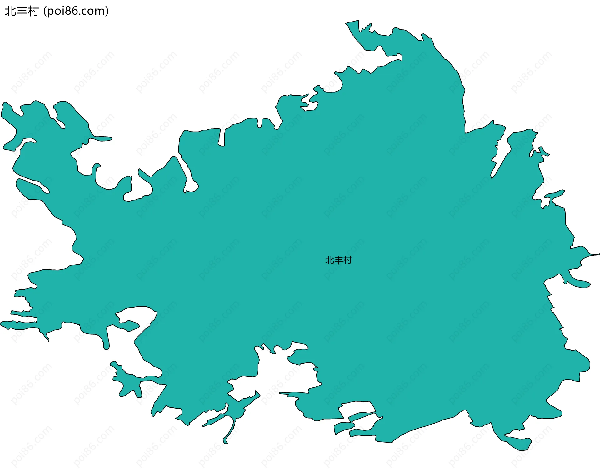 北丰村边界地图