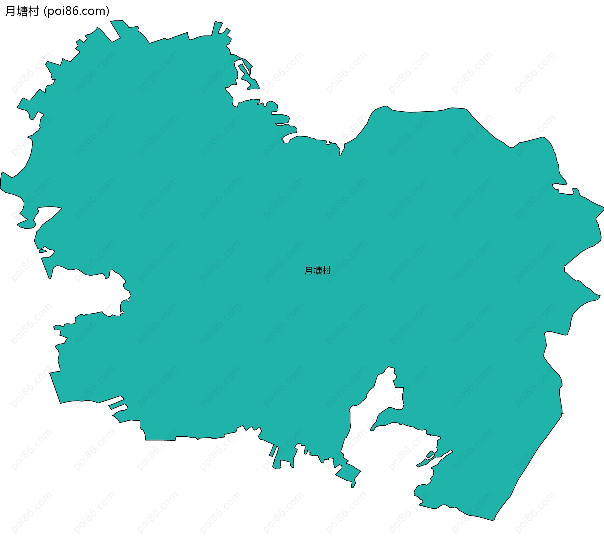 月塘村边界地图