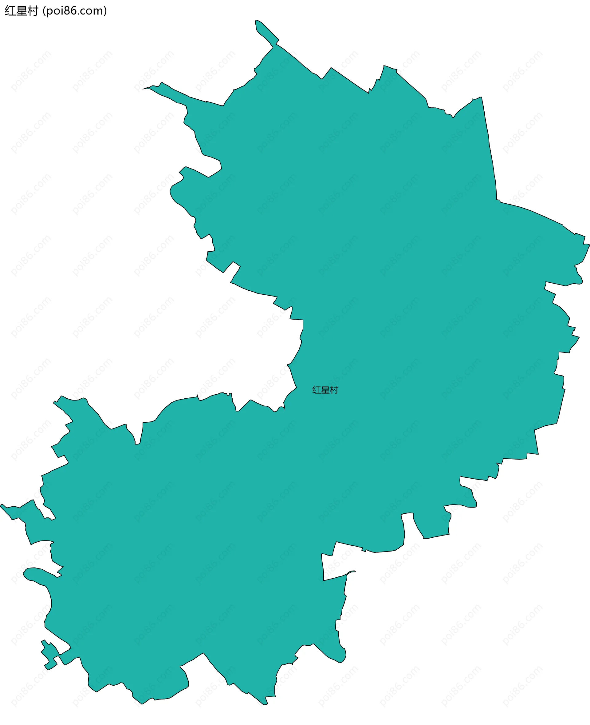 红星村边界地图