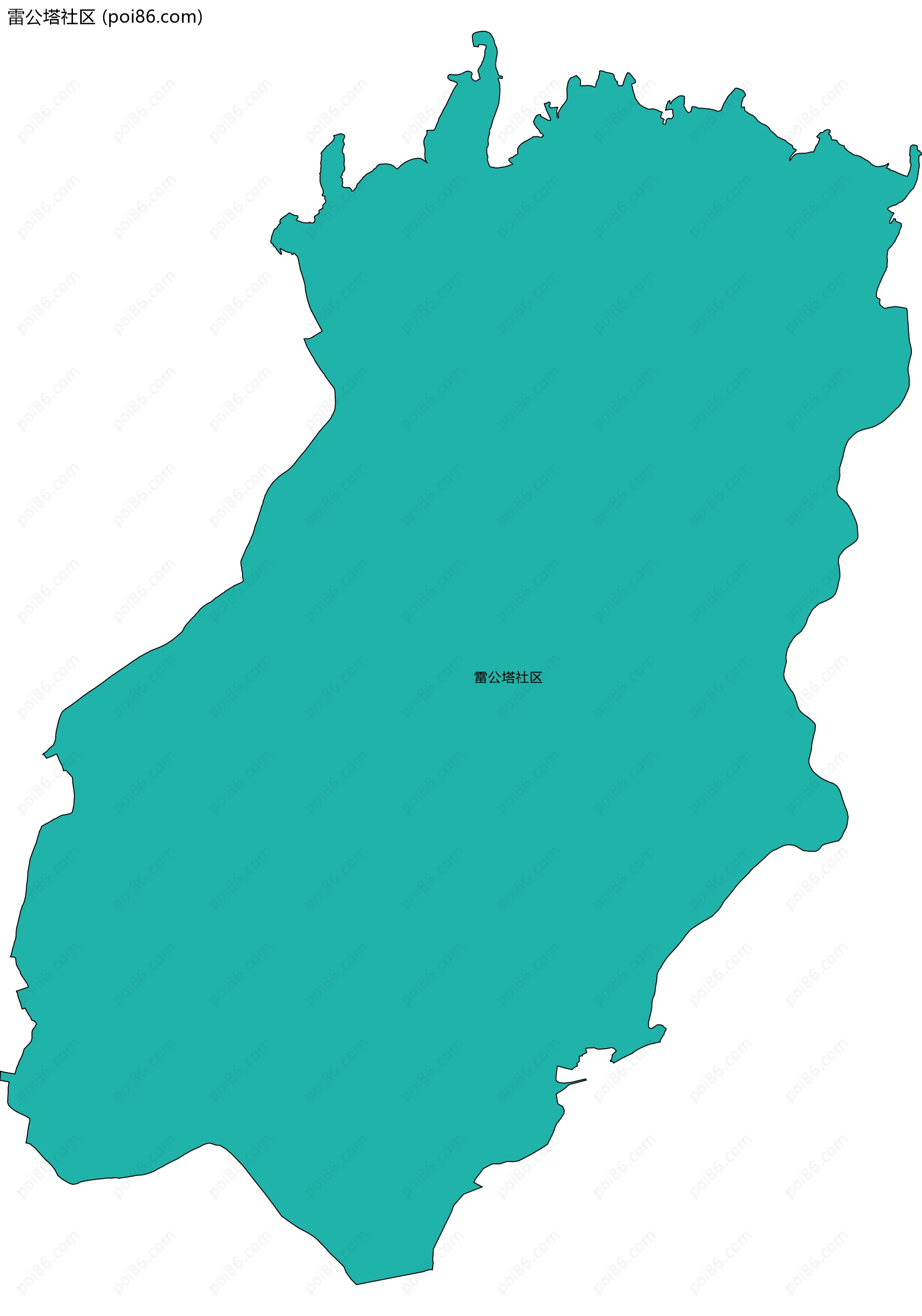 雷公塔社区边界地图