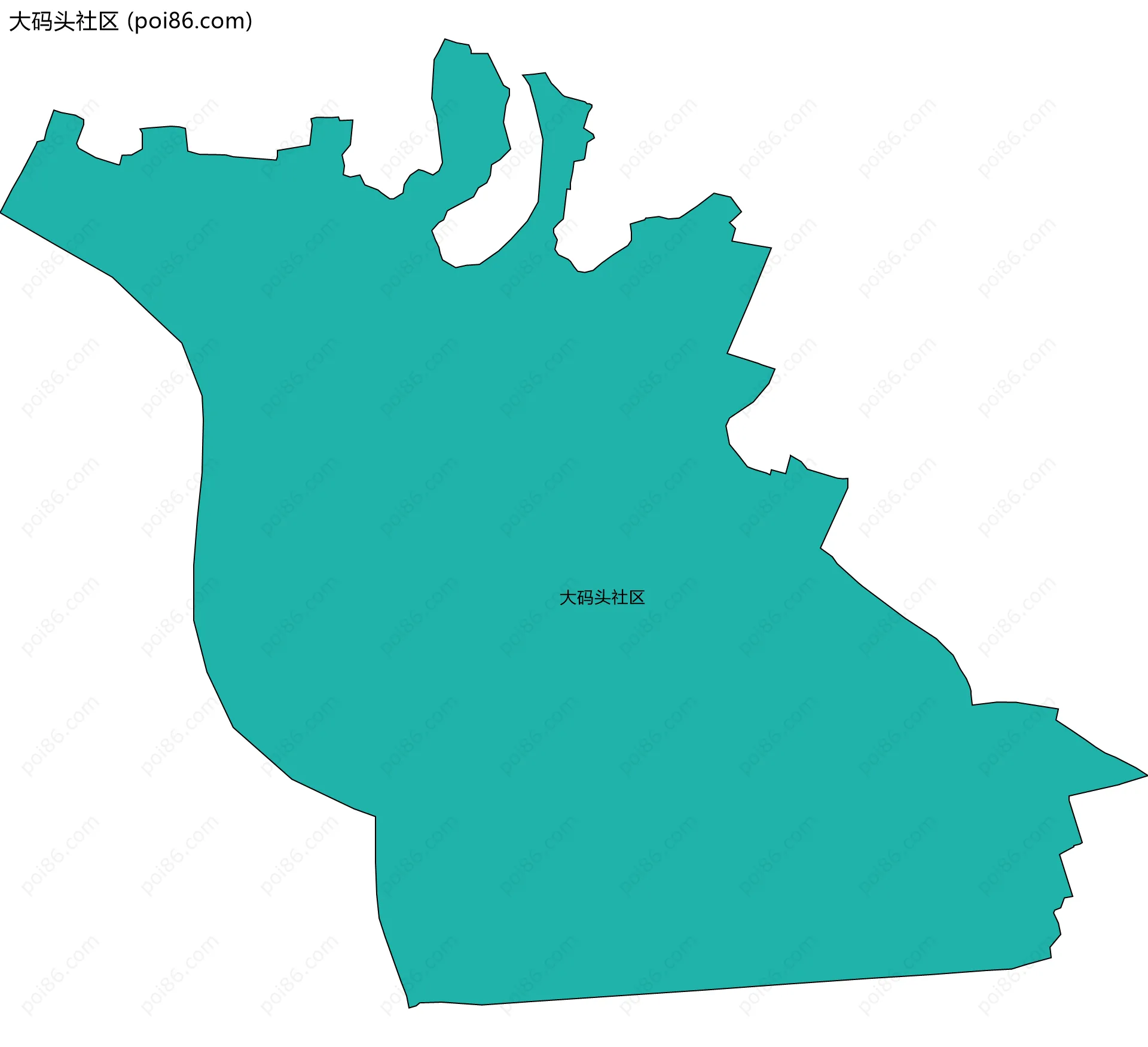 大码头社区边界地图