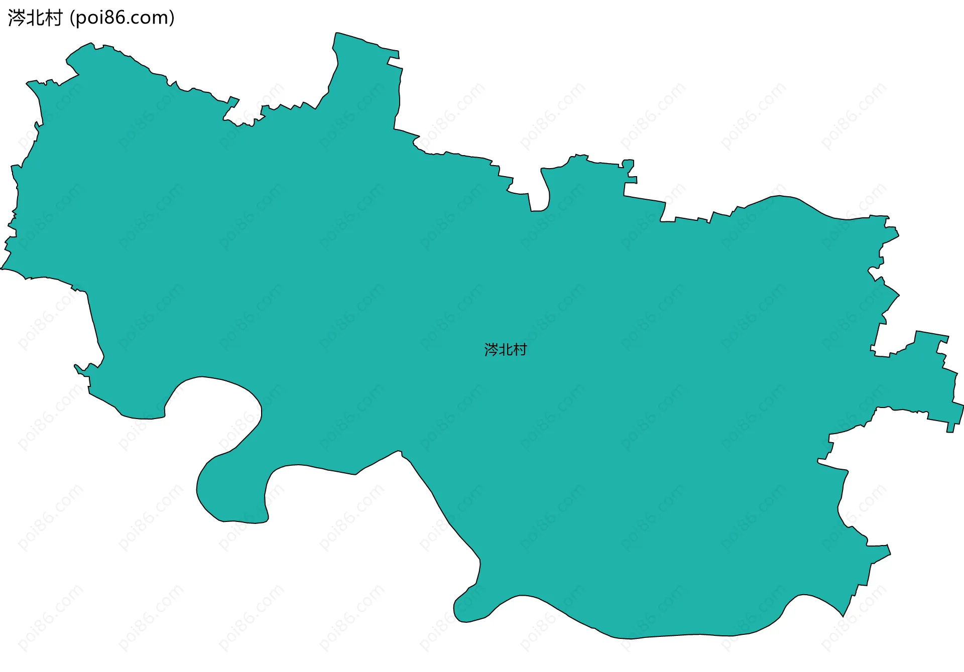 涔北村边界地图