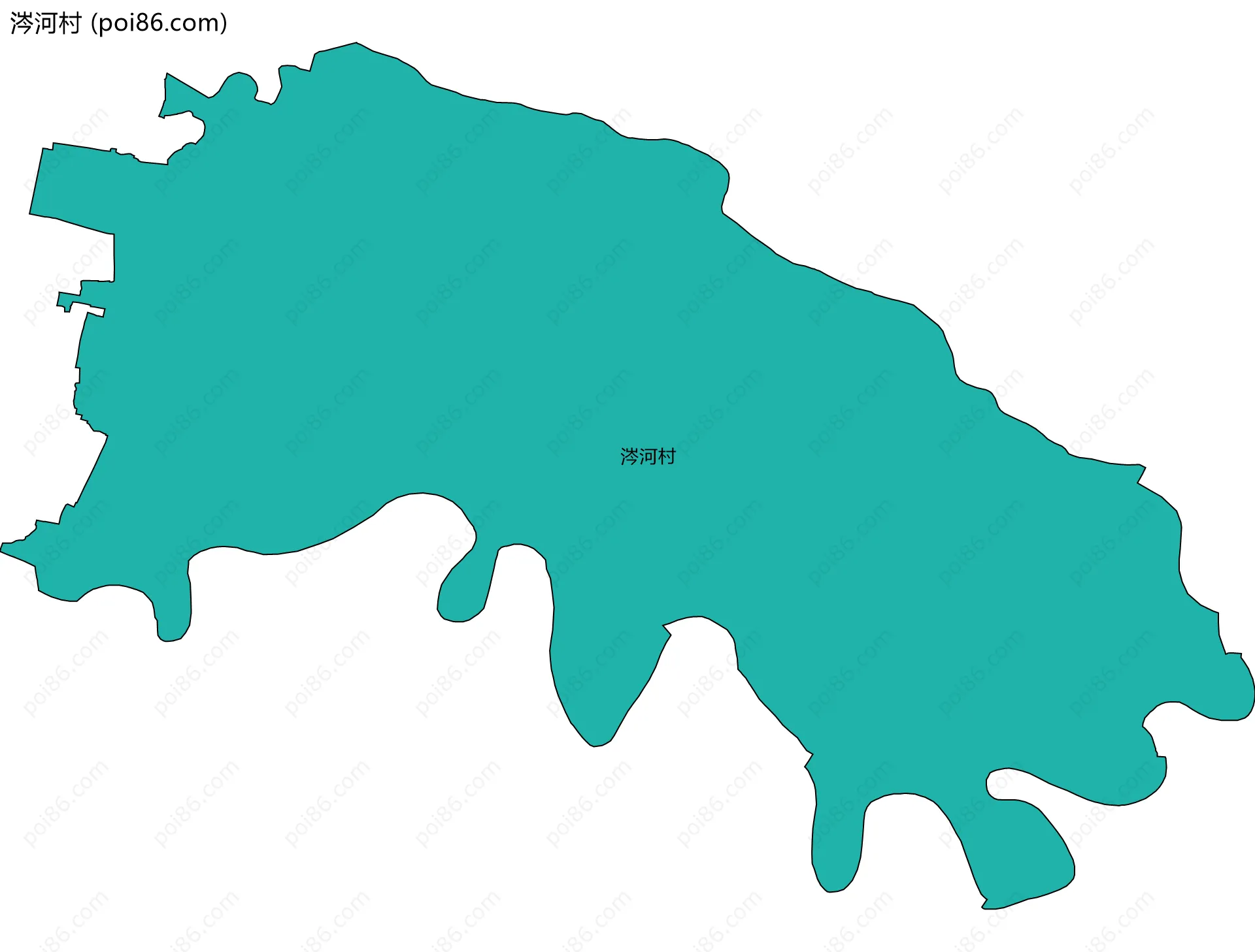 涔河村边界地图