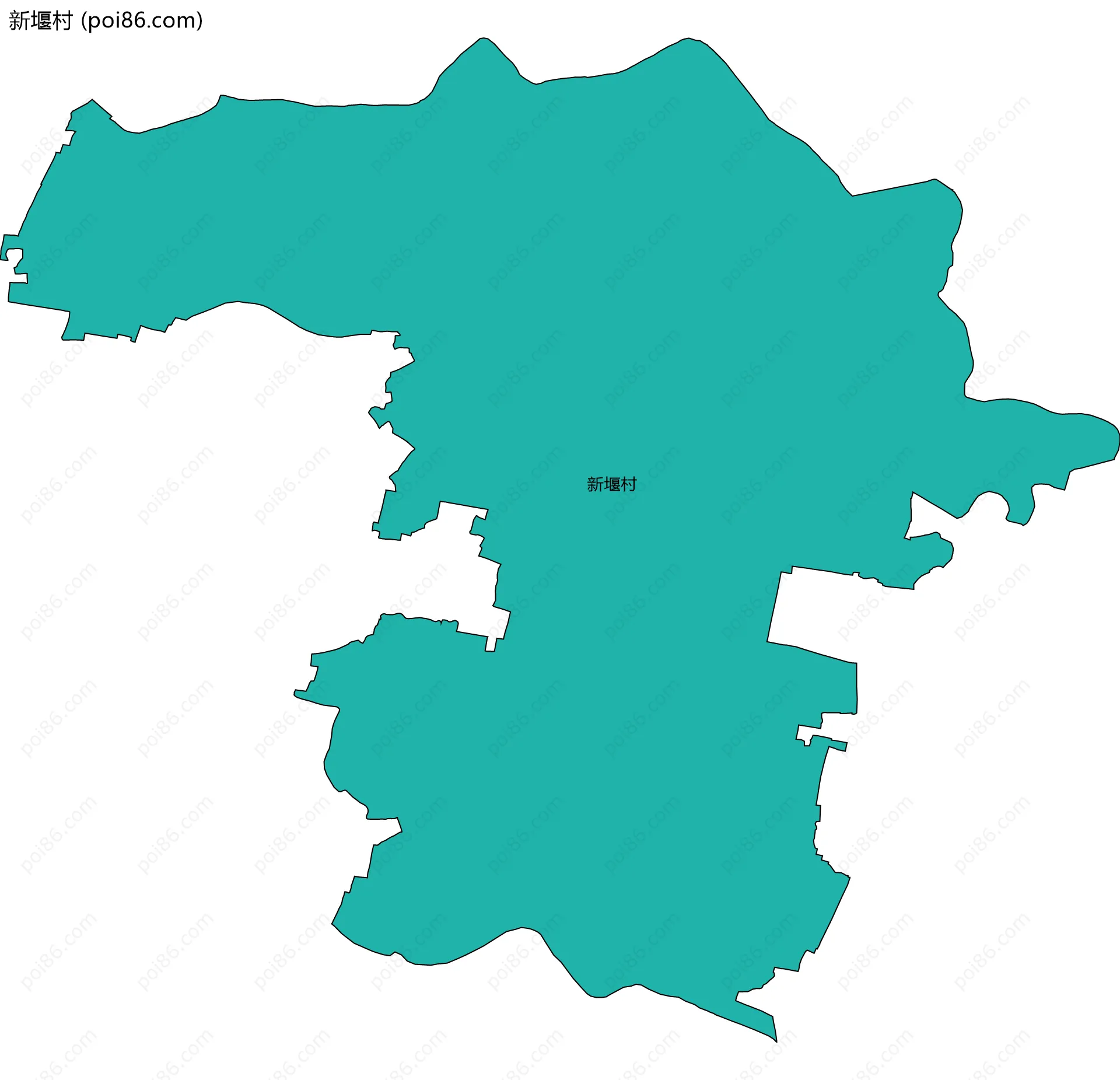 新堰村边界地图