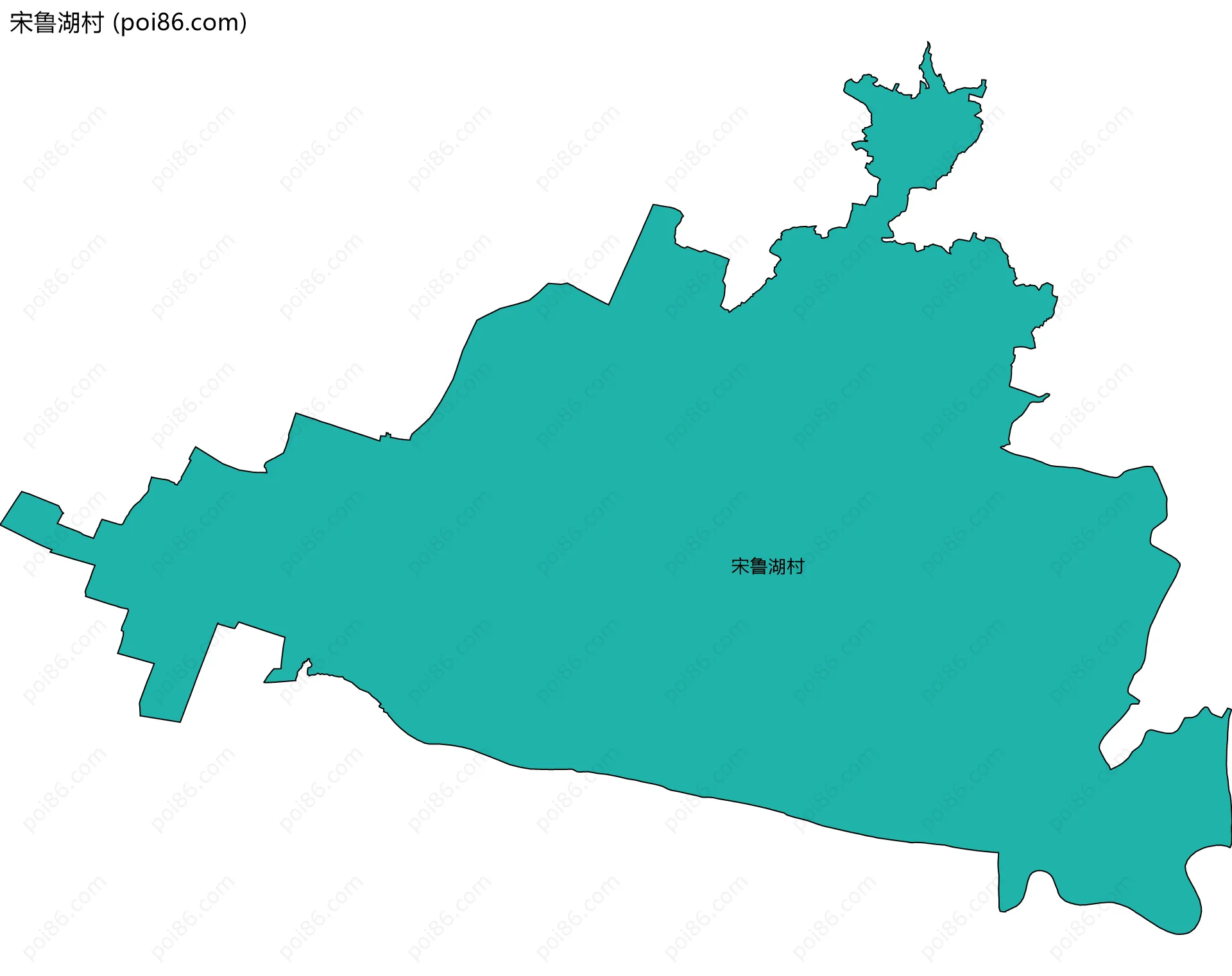 宋鲁湖村边界地图