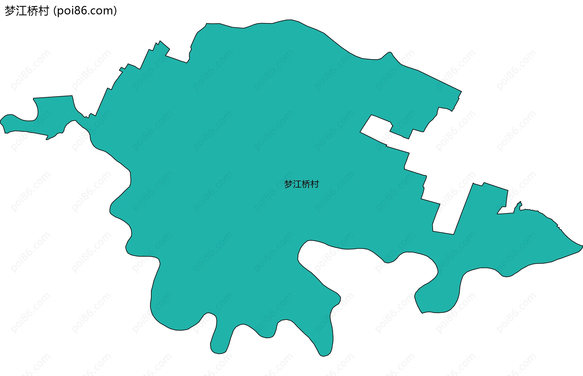 梦江桥村边界地图