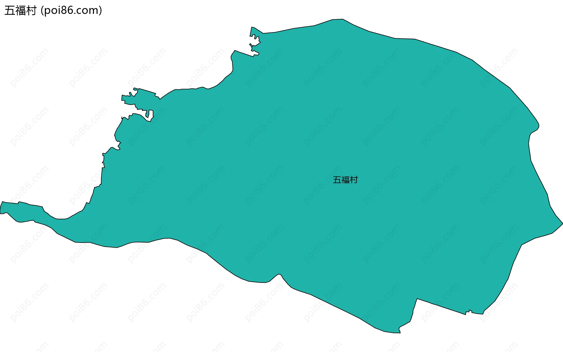 五福村边界地图