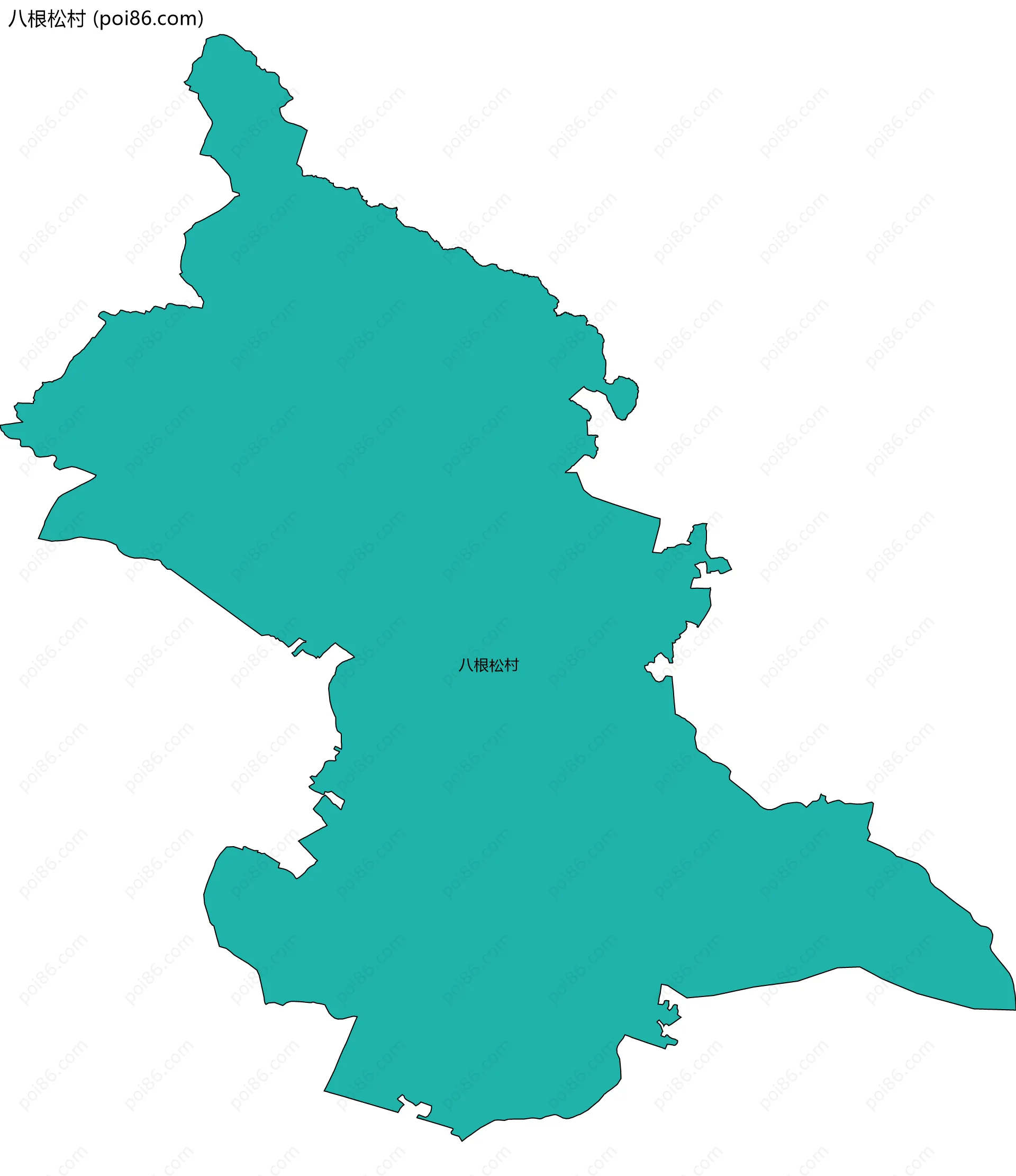 八根松村边界地图