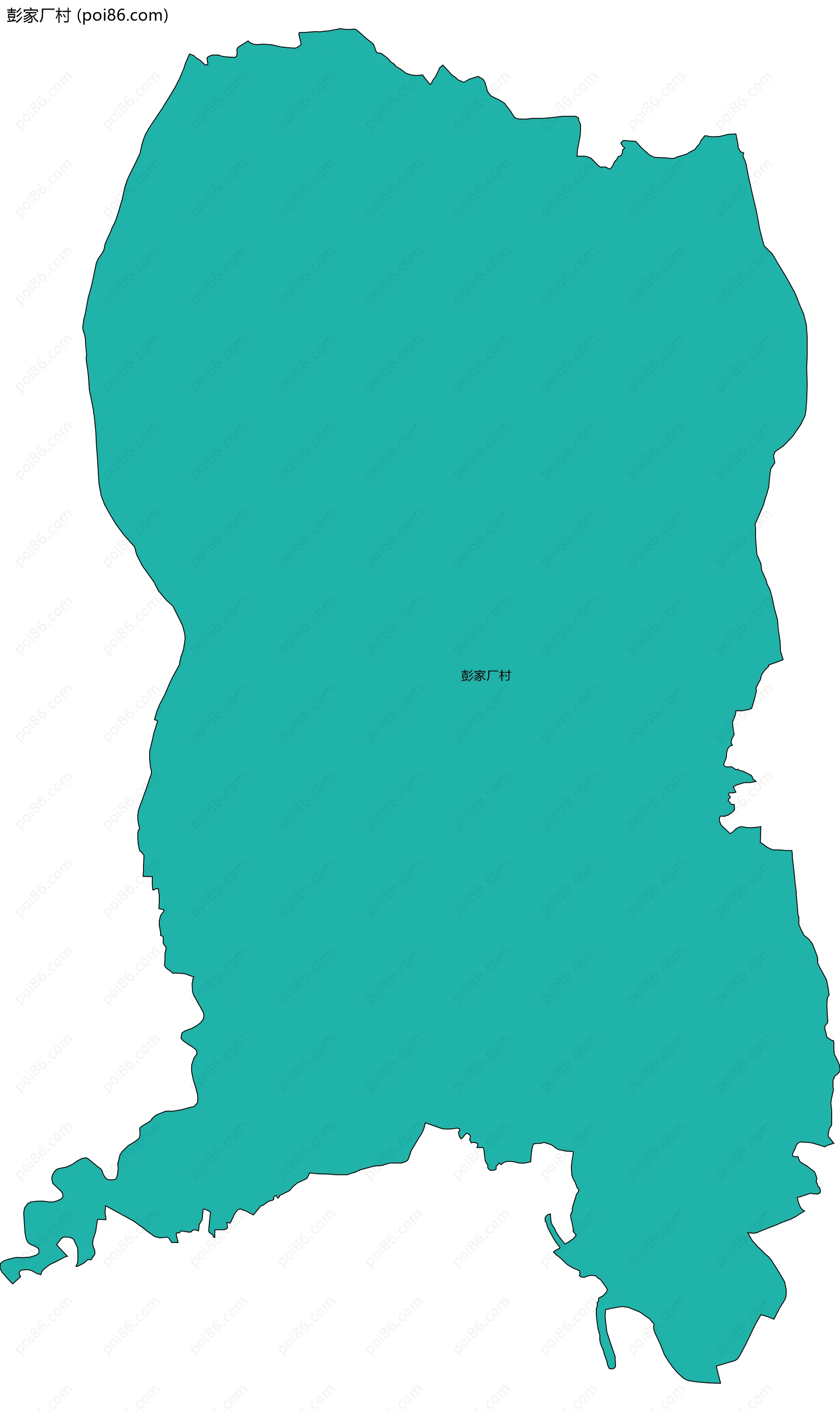 彭家厂村边界地图