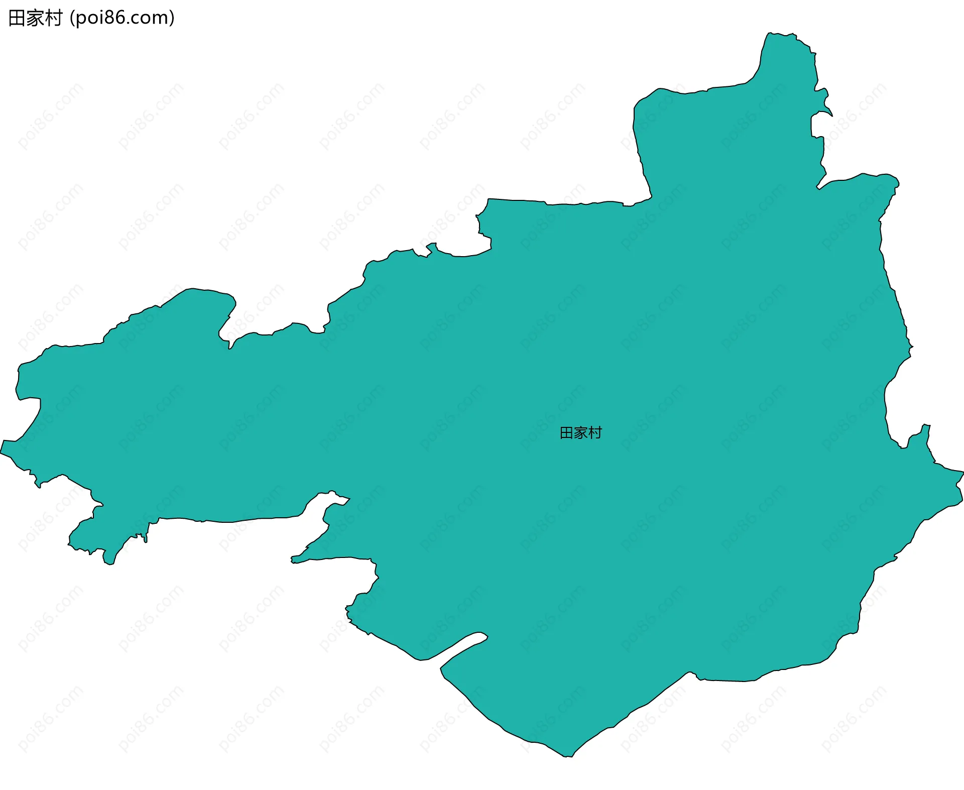 田家村边界地图